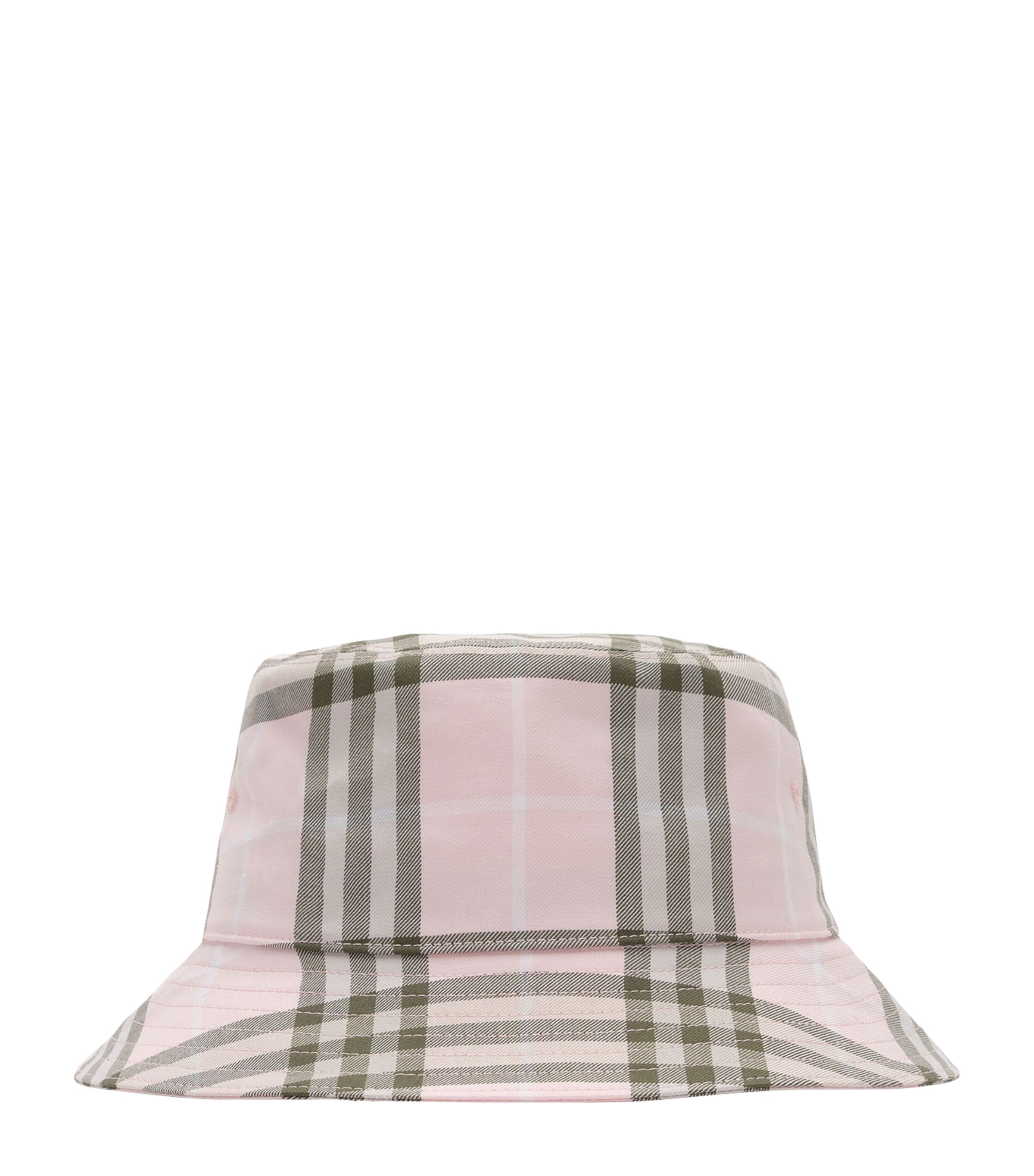 BURBERRY バケットハット M ピンク Burberry Pink Cotton Check Bucket Hat | Harrods US