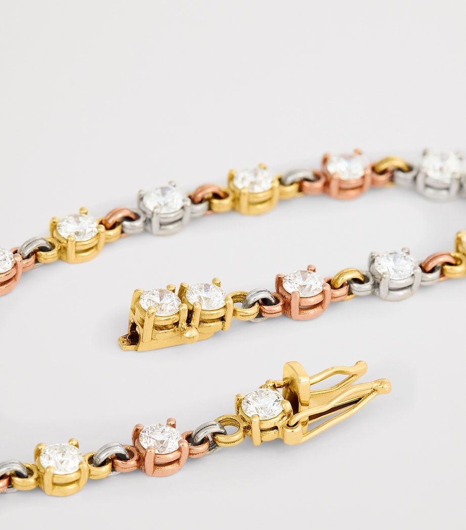 Mixed Gold and Diamond Aysa Bracelet MIXED GOLD Image 4