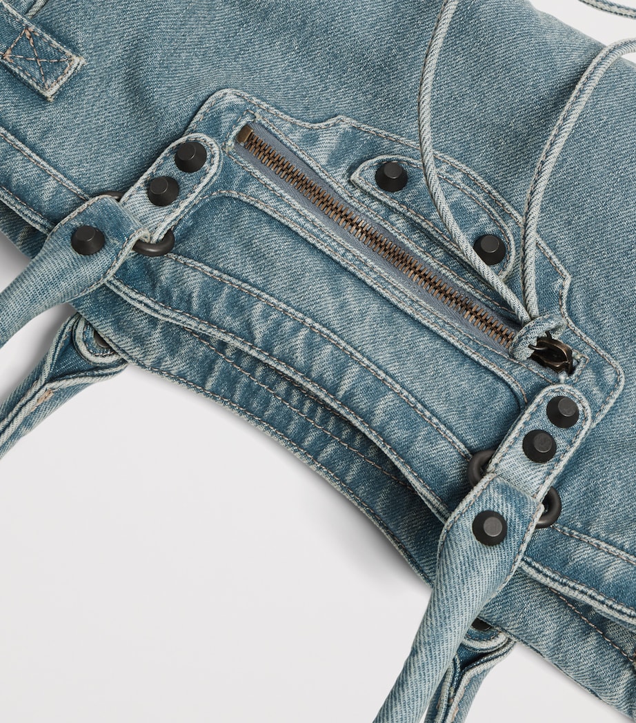 Balenciaga Denim Le City East-West Shoulder Bag Image 7