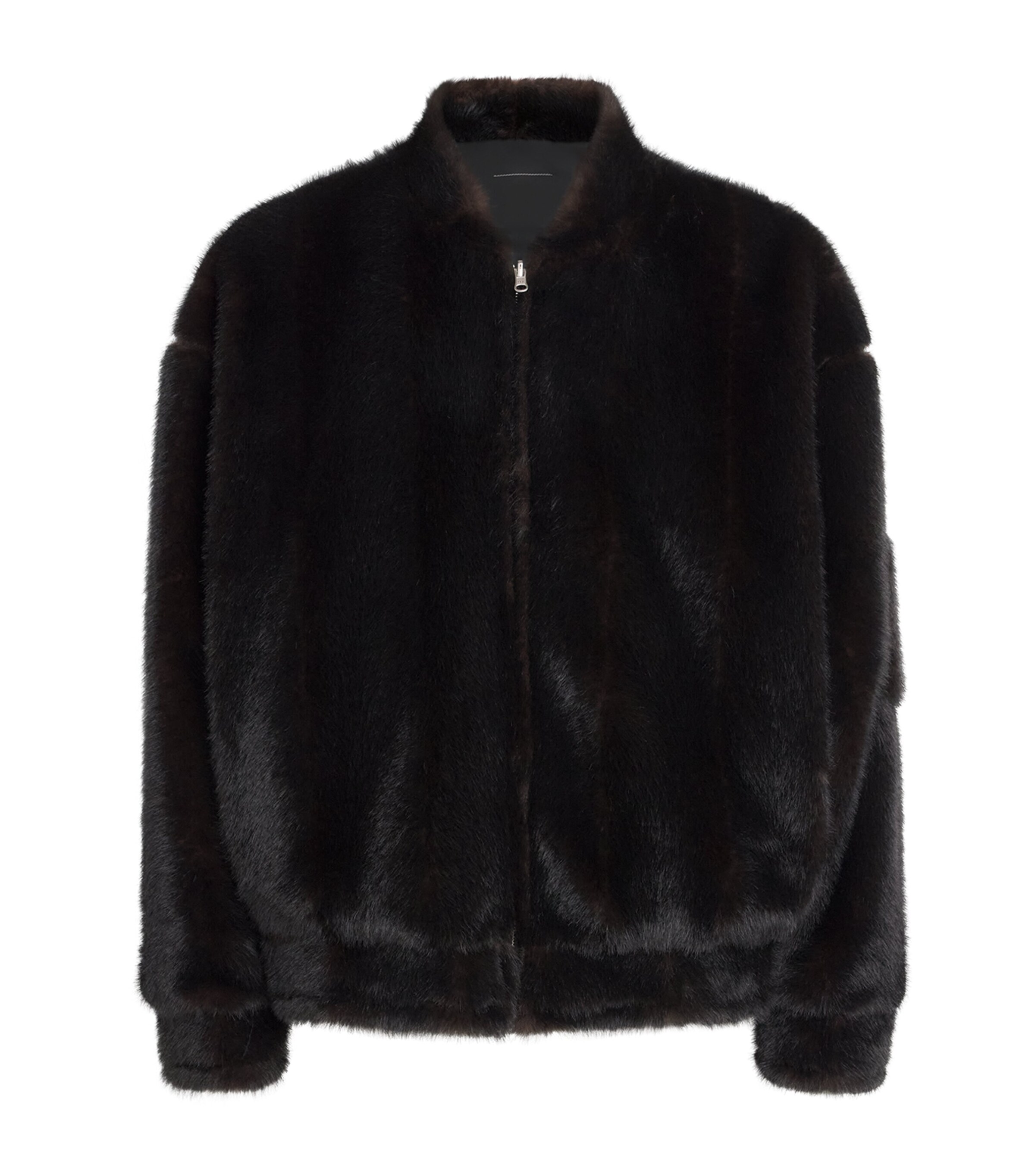 Maison Margiela Brown Reversible Faux Fur Bomber Jacket | Harrods US
