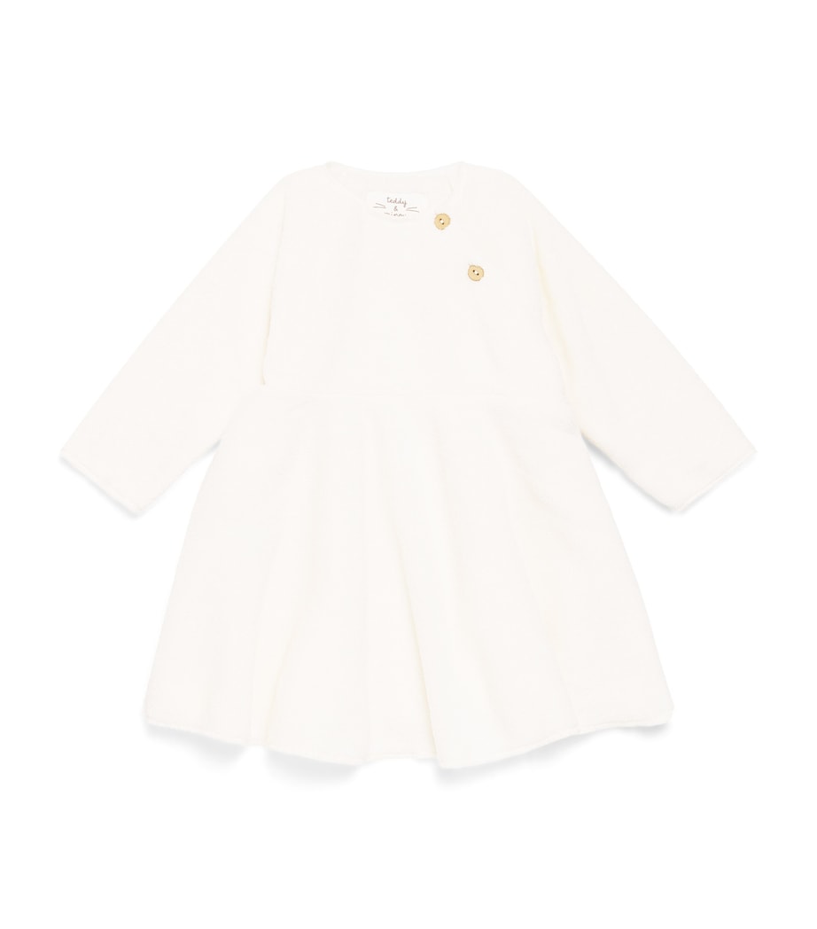 Teddy & Minou Plush Dress (3-36 Months) Milk Image 1