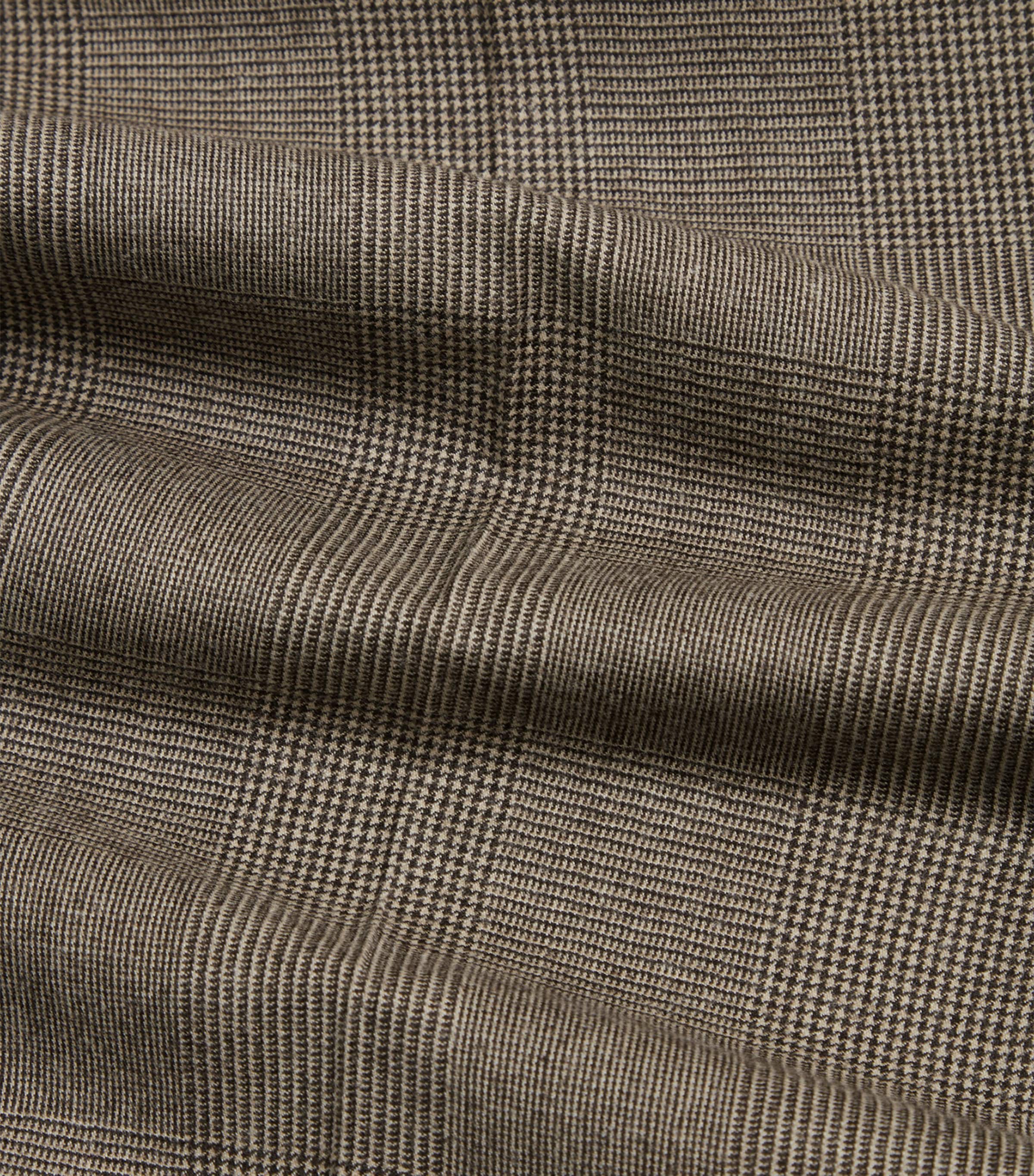 Wool Glen Check Trousers 293SOFT BROWN Image 6