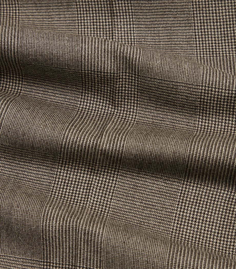 Wool Glen Check Trousers 293SOFT BROWN Image 6