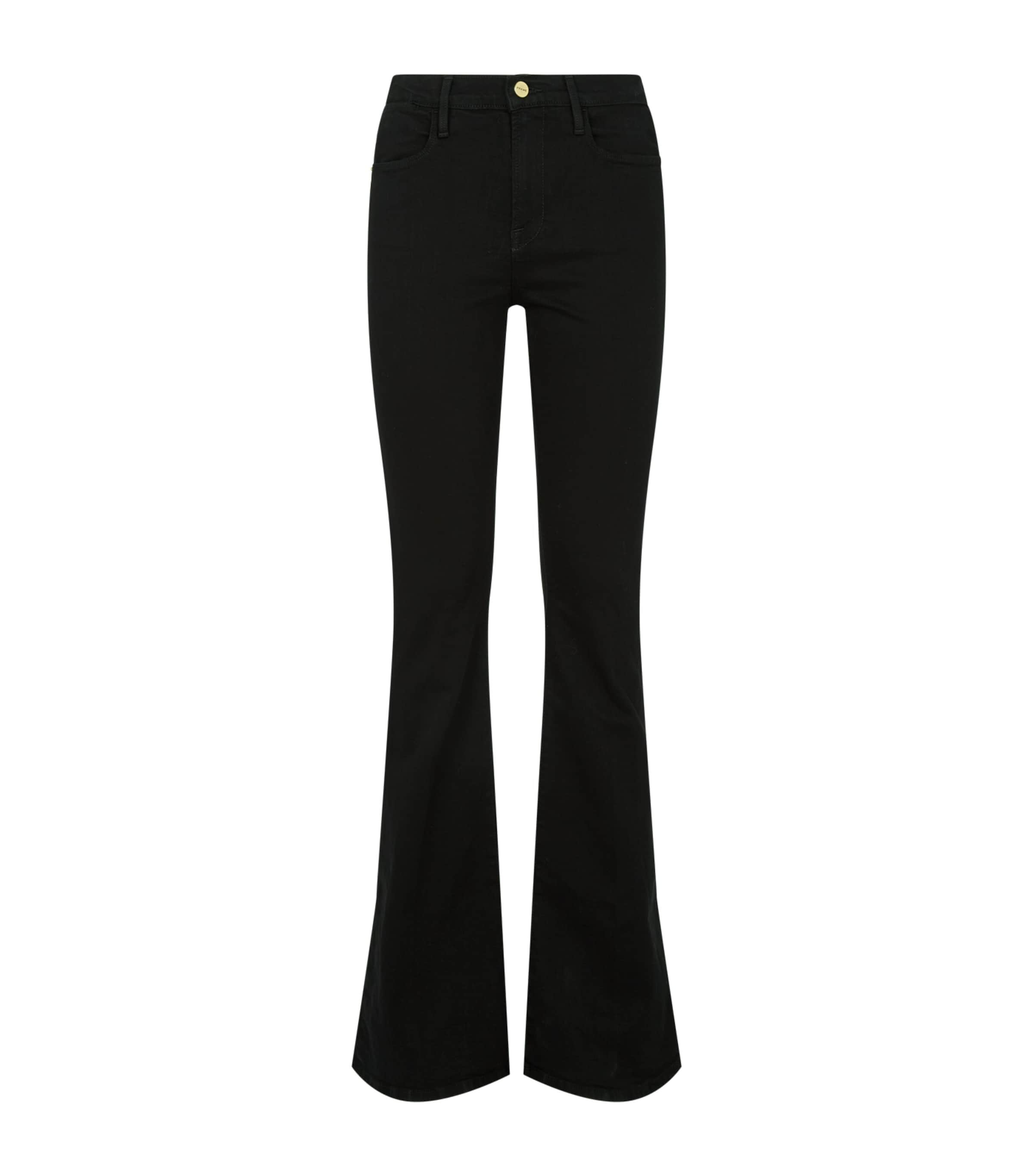 Frame Le High Flare Jeans In Black