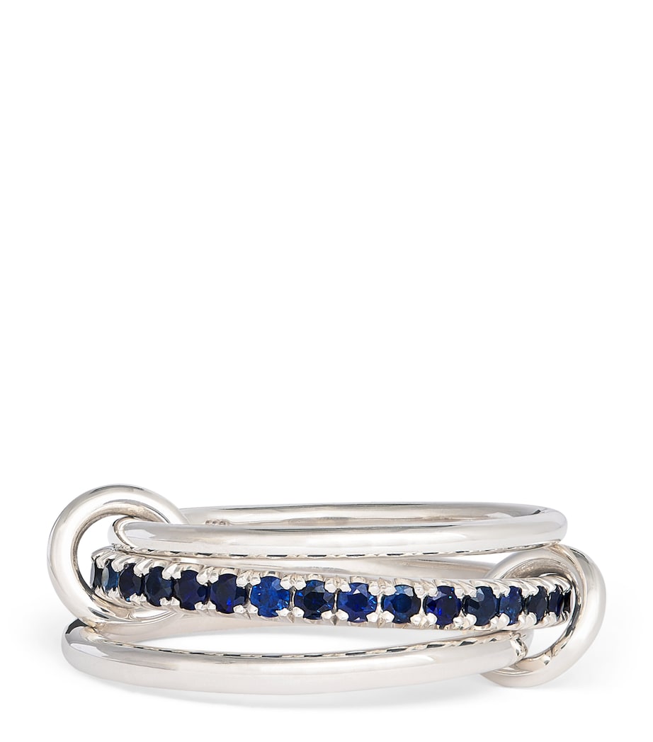 Sterling Silver and Sapphire Petunia Ring STERLING SILVER Image 1