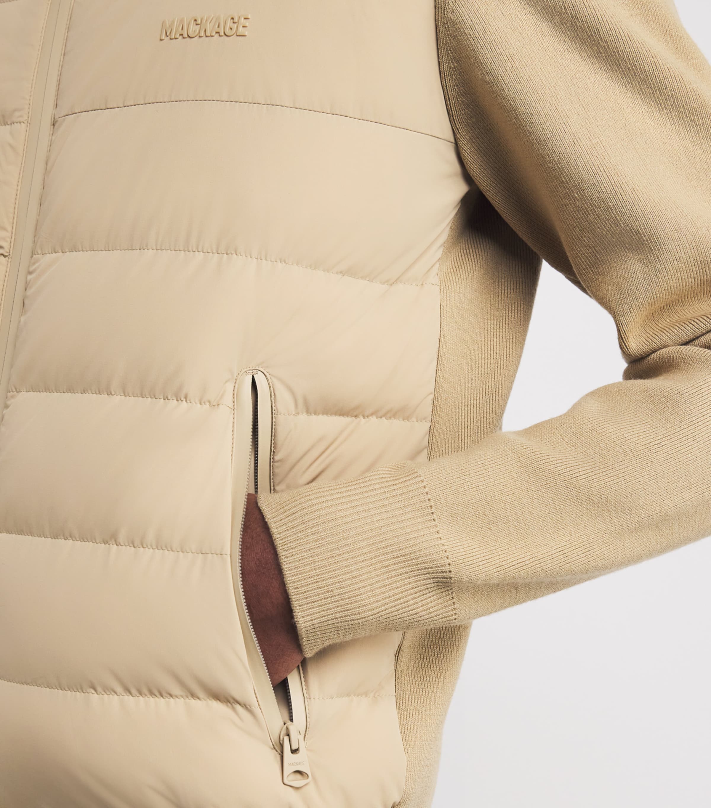 Down Haney-City Hybrid Jacket LIGHT CAMEL Image 6