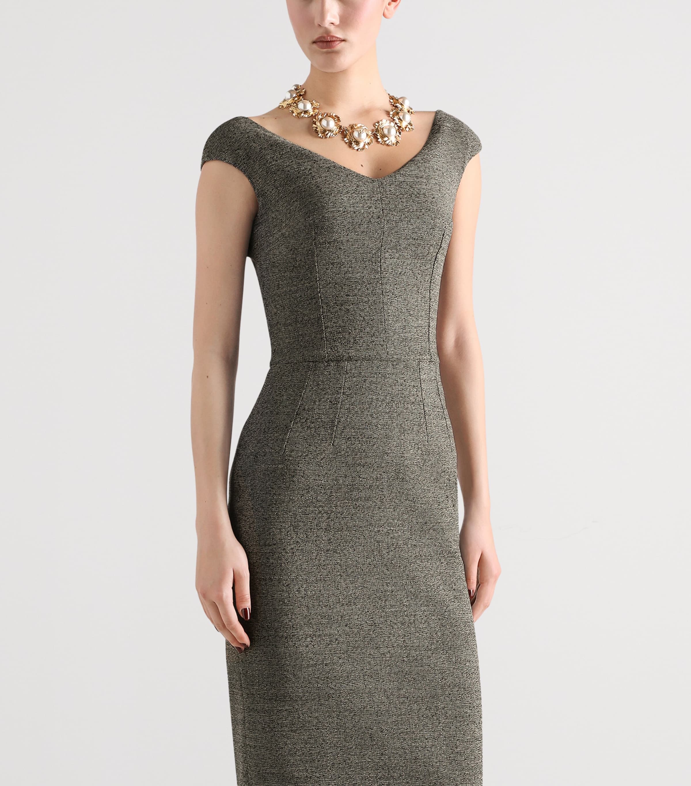 Dolce&Gabbana Womens Wool-Blend Midi Dress Fantasy (not P Image 4