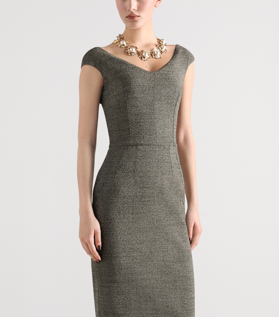 Dolce&Gabbana Womens Wool-Blend Midi Dress Fantasy (not P Image 4