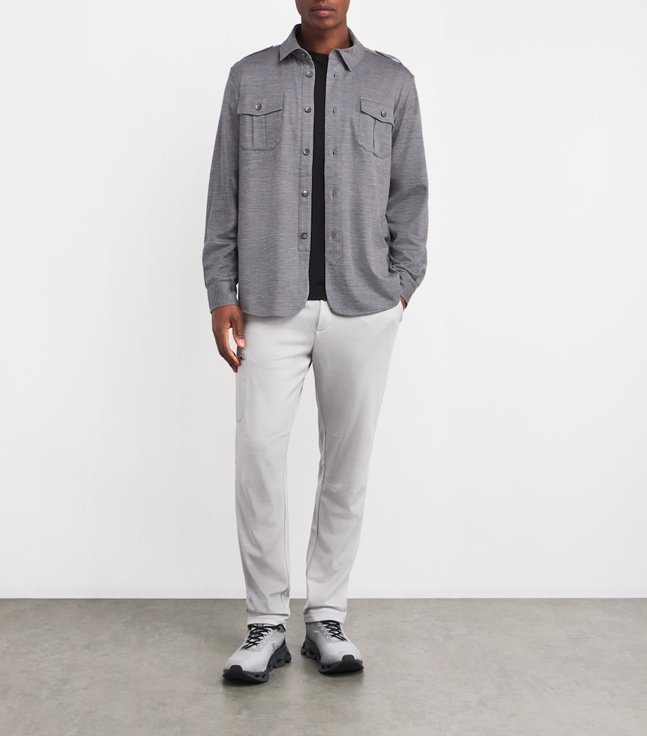 Wool-Silk-Blend Overshirt N55-LEAD GREY Image 2