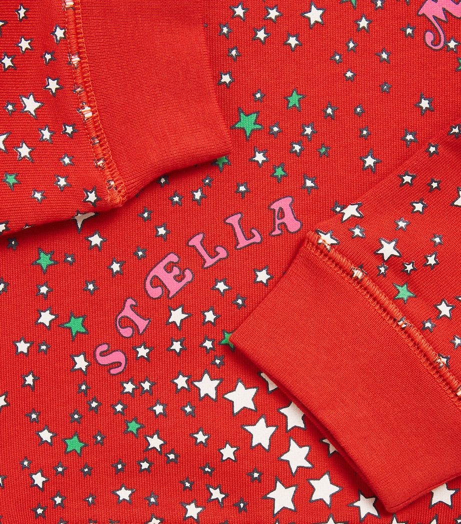 Stella McCartney Kids Cotton Star Sweatshirt (3-14 Years) Rosso/multicolor Image 2
