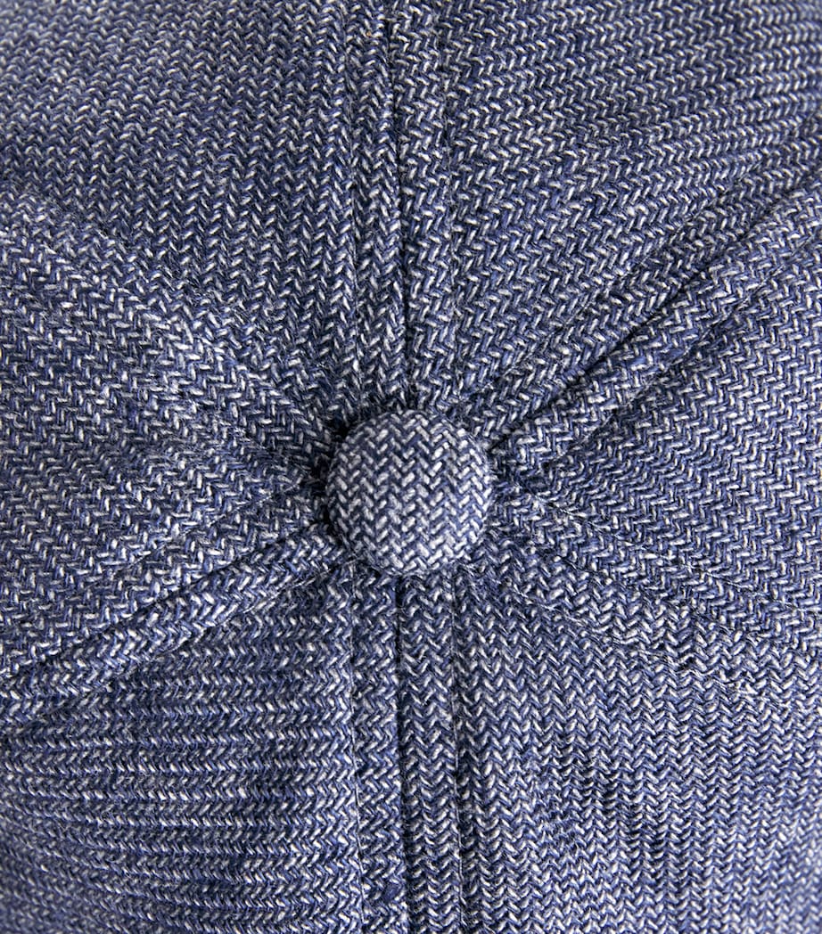 Sunspel Cotton-Linen Twill Cap Buds Denim Blue Image 4