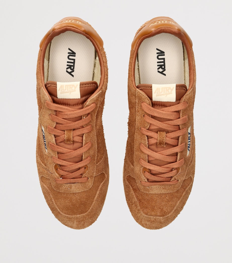 Autry Suede Windspin Low-Top Sneakers Brown Image 4