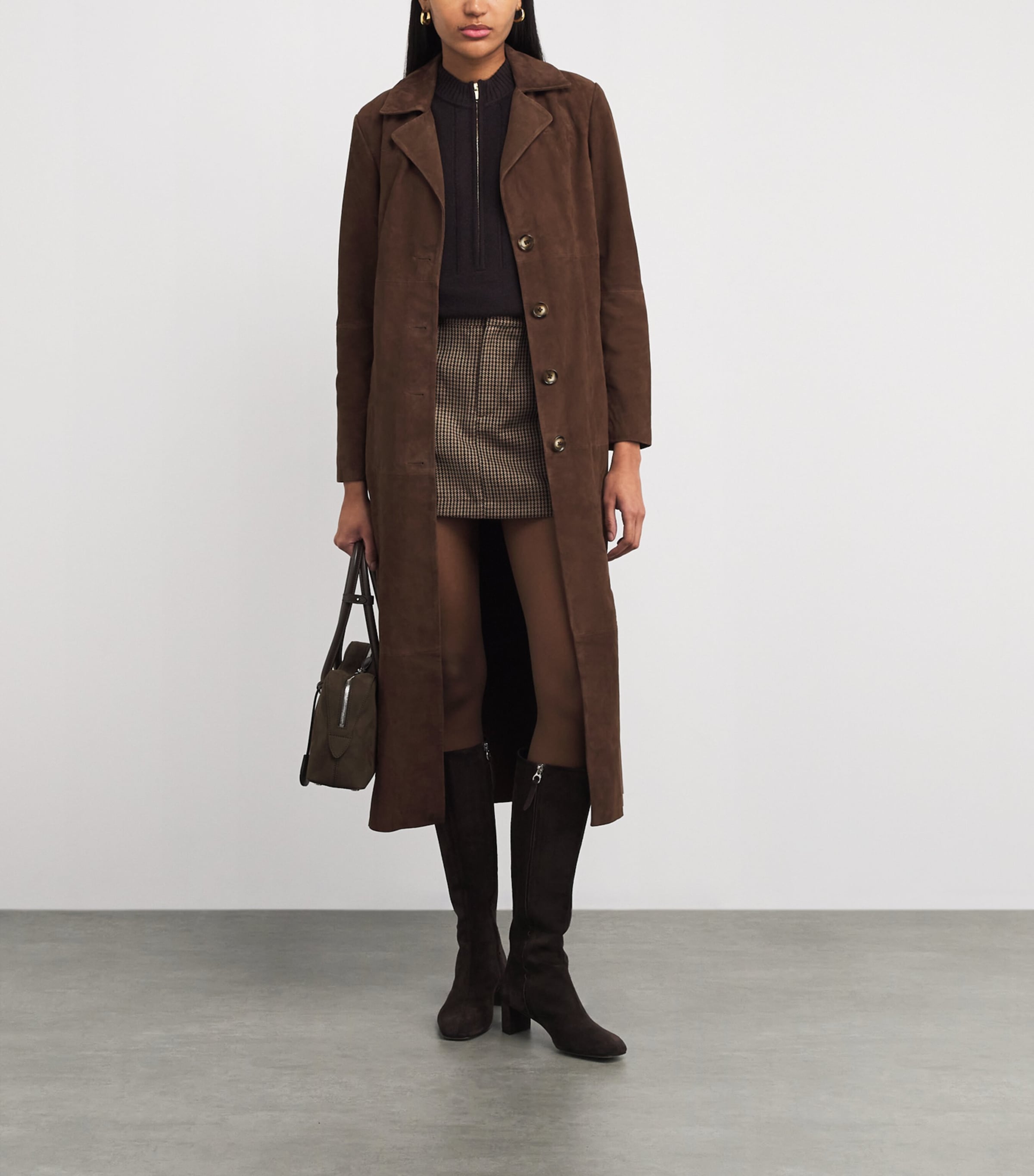 Cashmere Half-Zip T-Shirt GANACHE BROWN Image 2