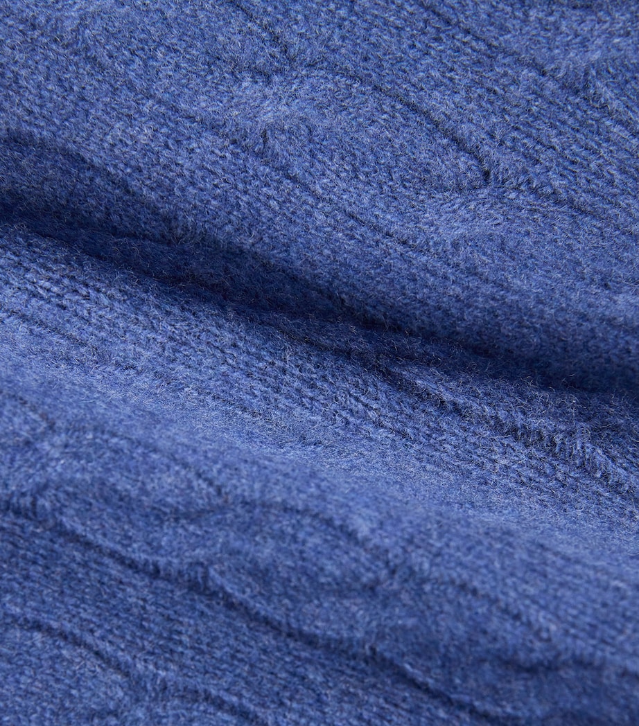 Wool-Cashmere Quarter-Zip Sweater NAVY Image 5