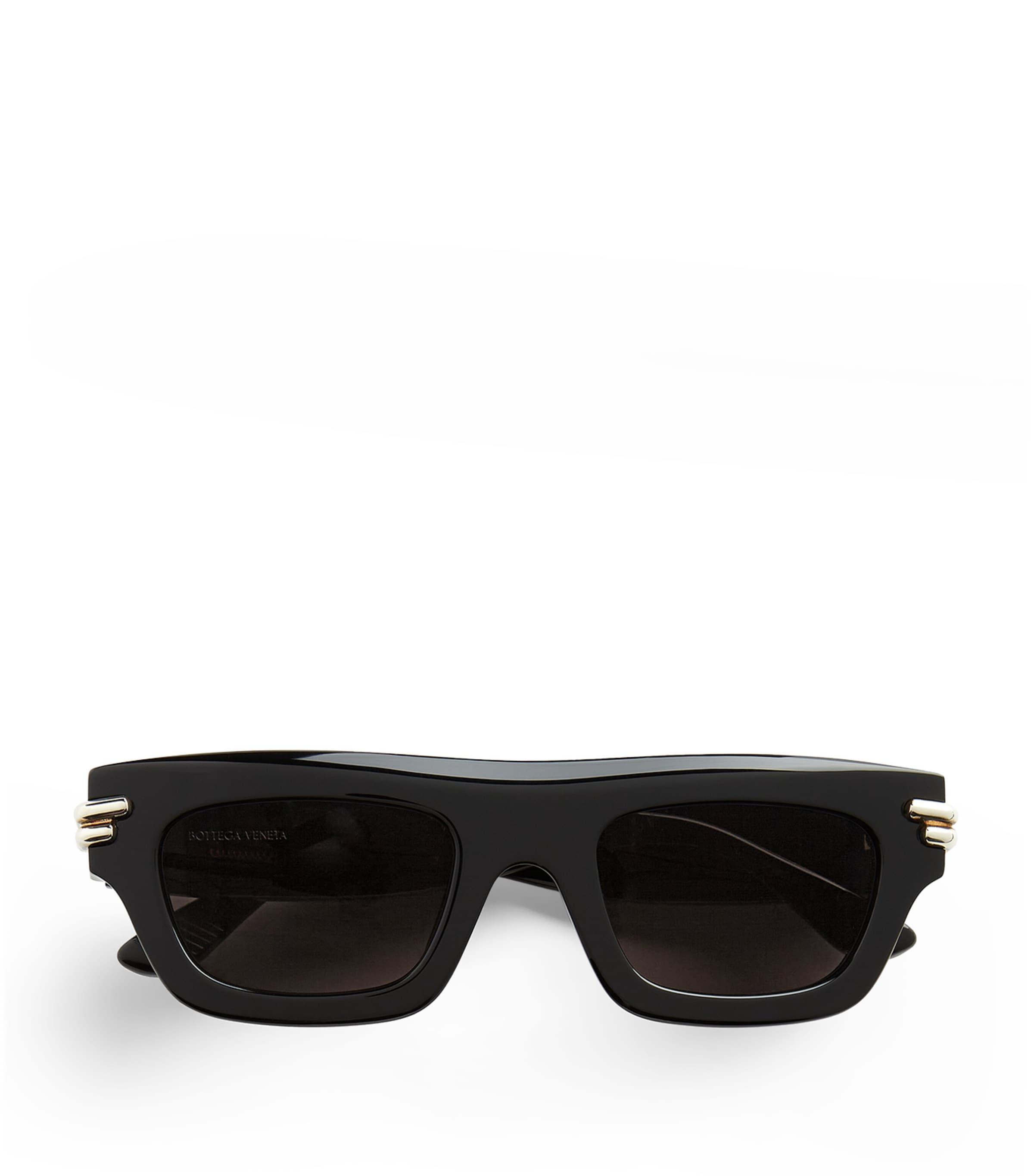 Bottega Veneta Rectangular Sunglasses In Black