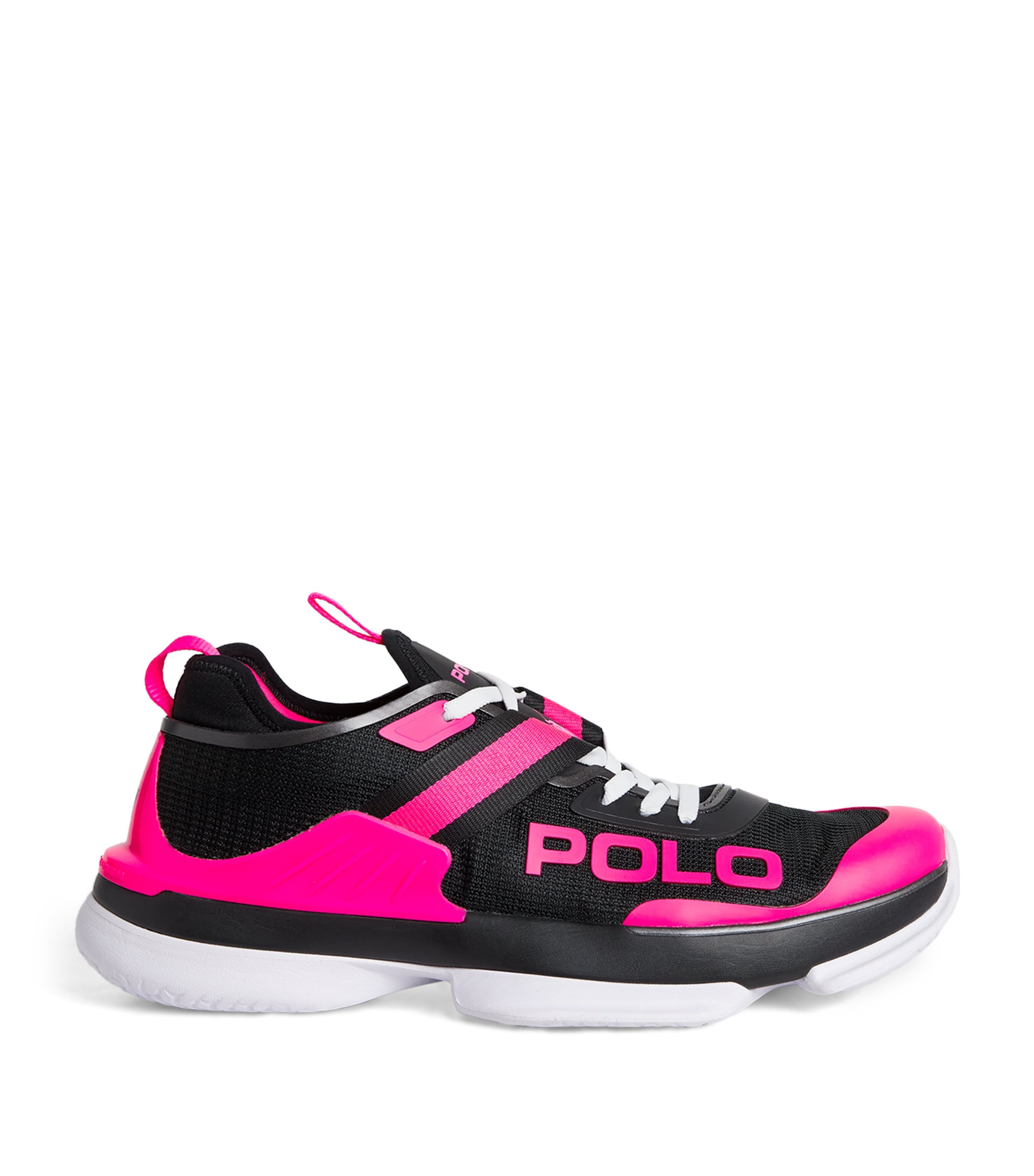 Polo Ralph Lauren Pink Pony Tech Court Pro Trainers In Black