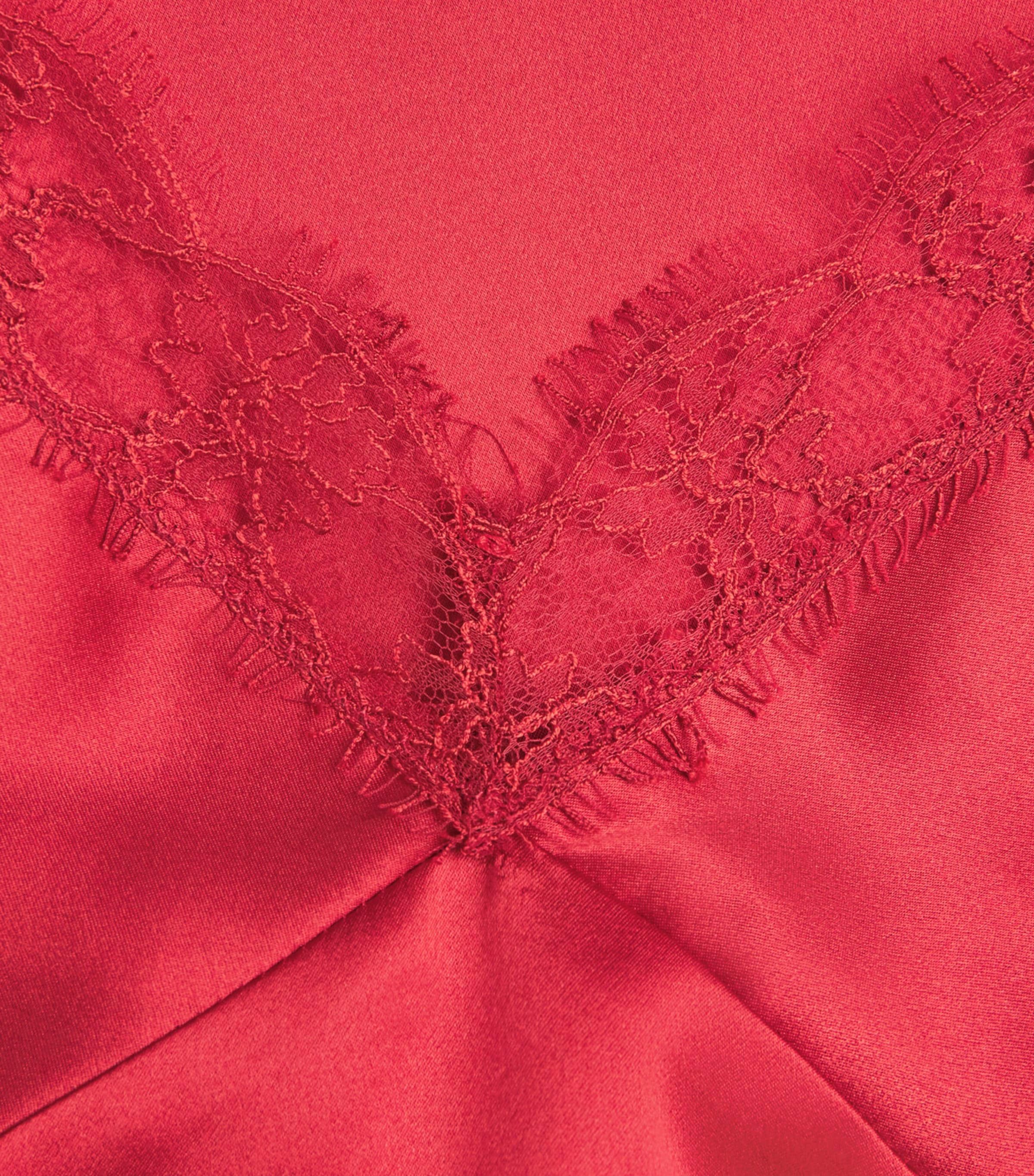 Lace-Trim Cami Top RED 600 Image 5