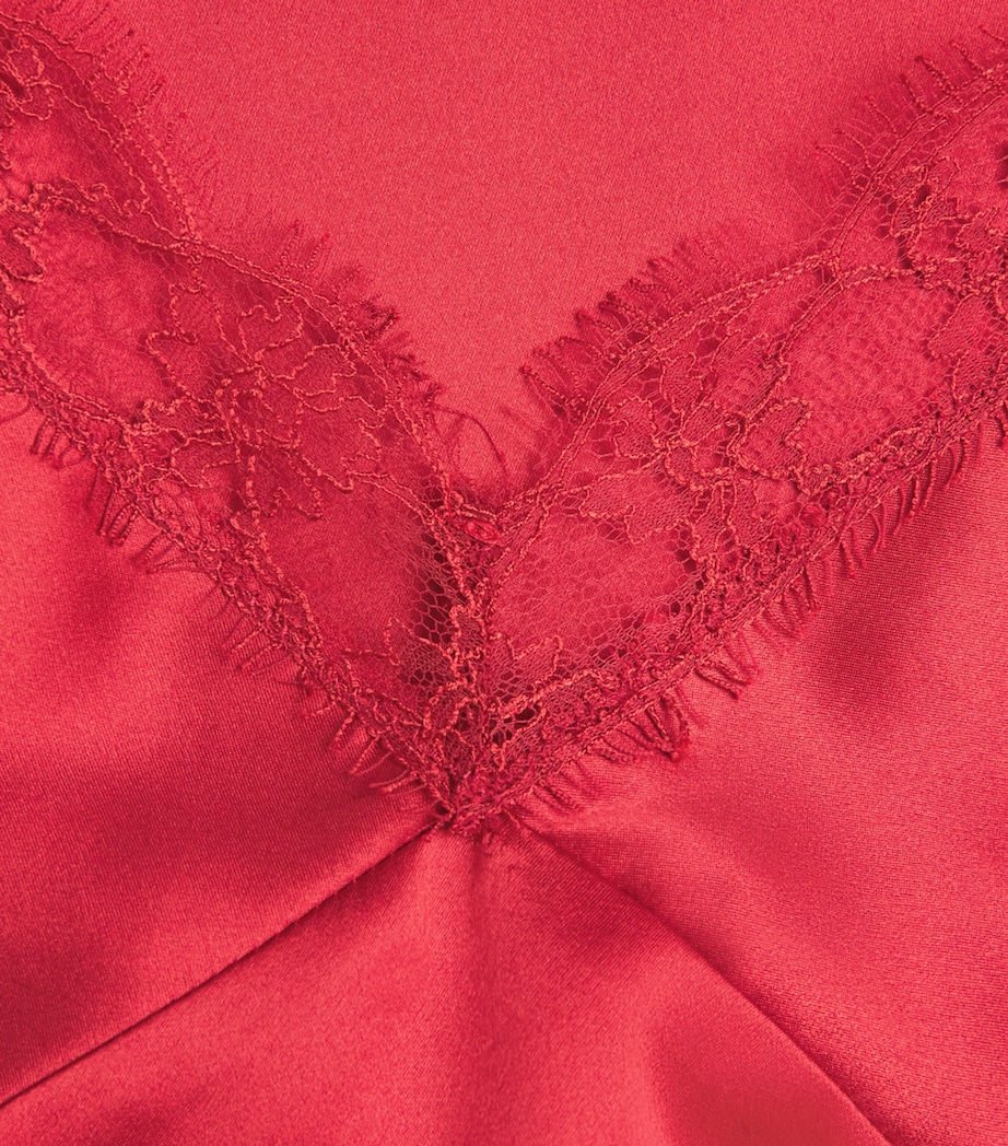 Lace-Trim Cami Top RED 600 Image 5