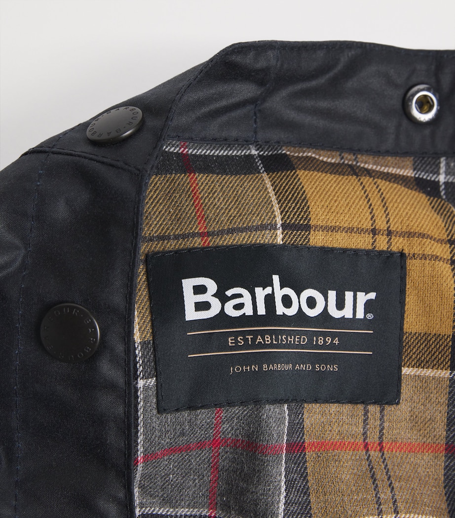 Waxed Cotton Hood NAVY Image 4