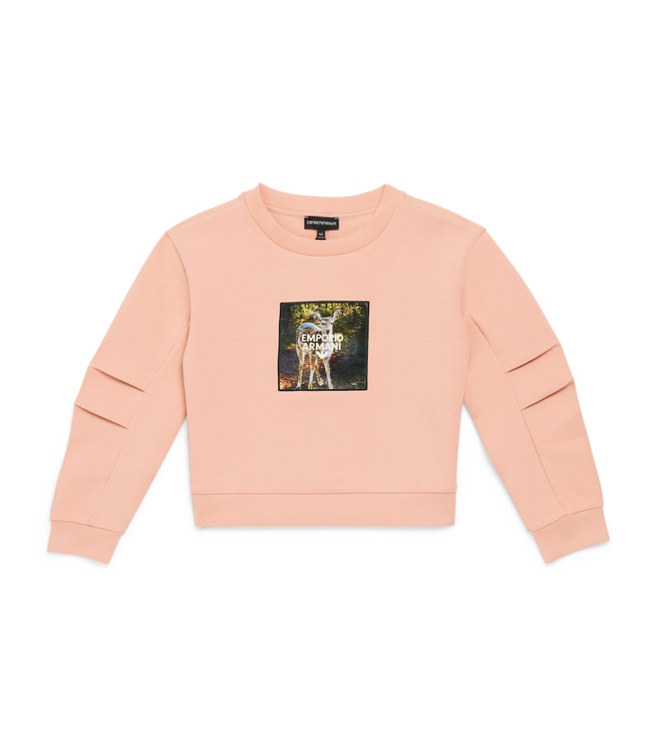 Printed Sweatshirt (4-14 Years) U4120MAHOGANY ROSE Image 1