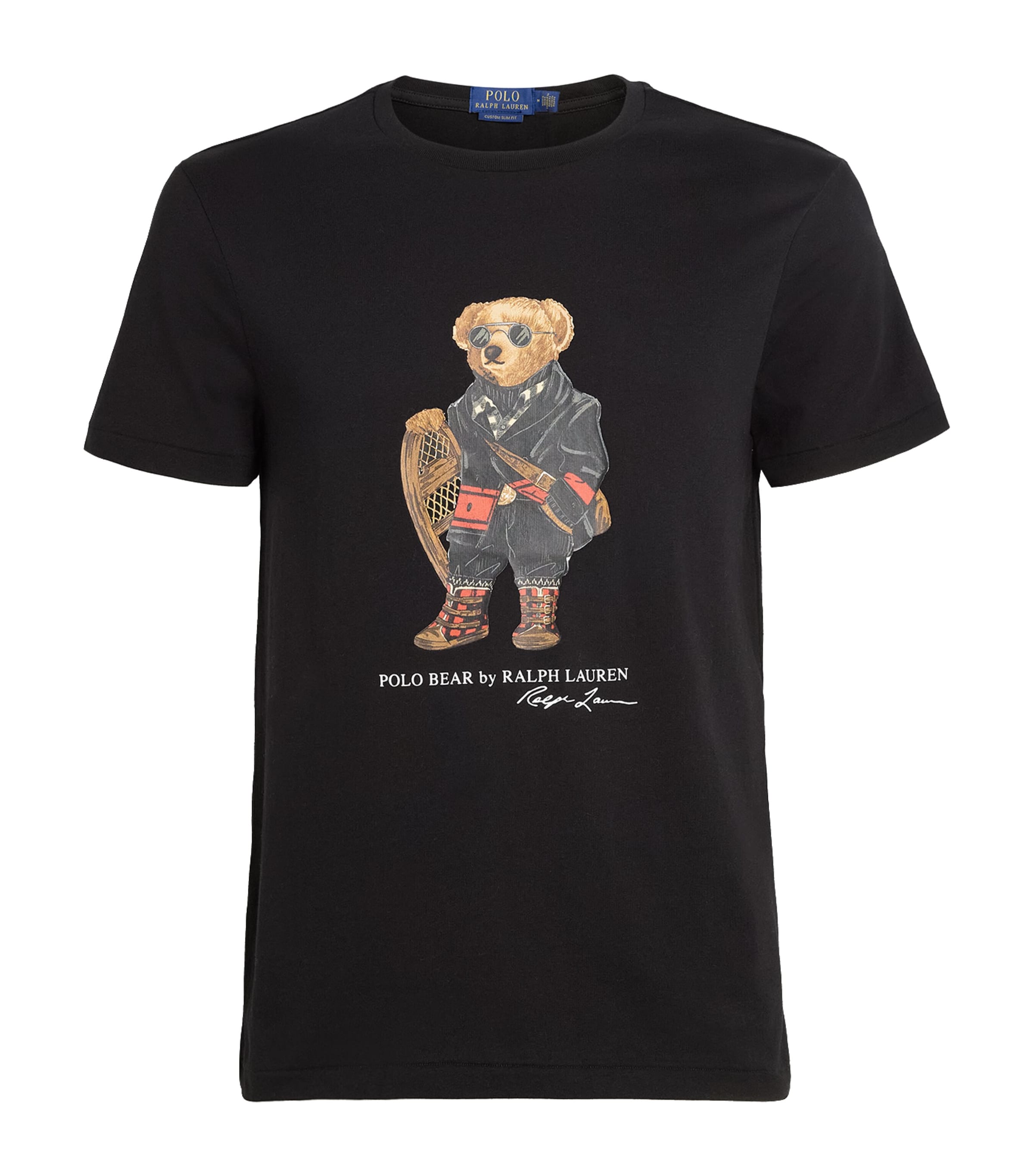 Polo Ralph Lauren Cotton Holiday Bear T-shirt In Black