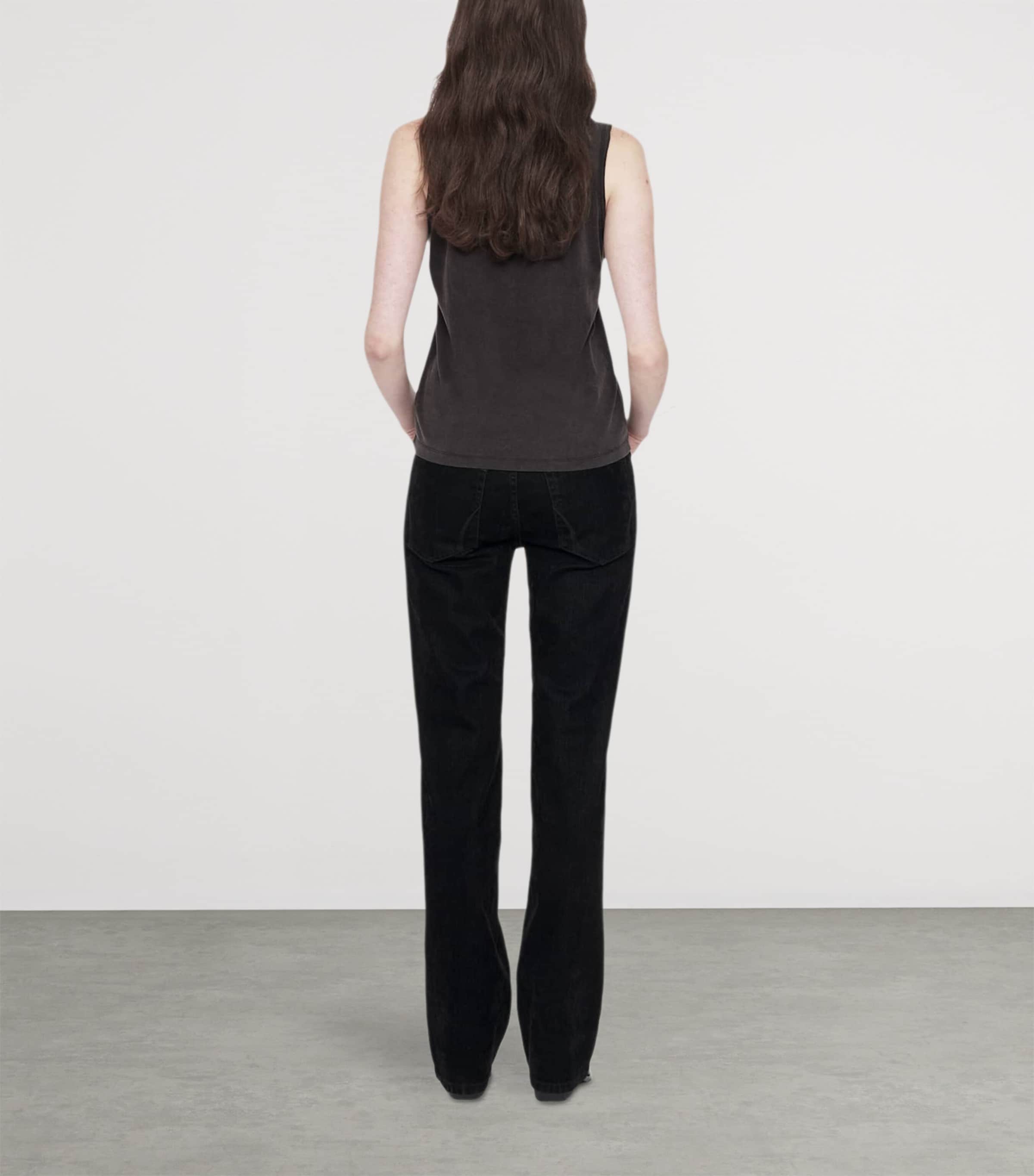 AllSaints Womens Organic Cotton Jenny Tank Top Washed Black Image 7