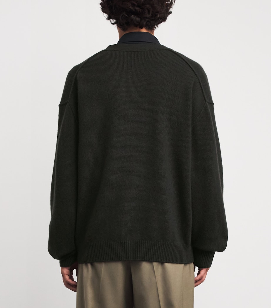 Mats Cashmere Cardigan FADED BLACK Image 4