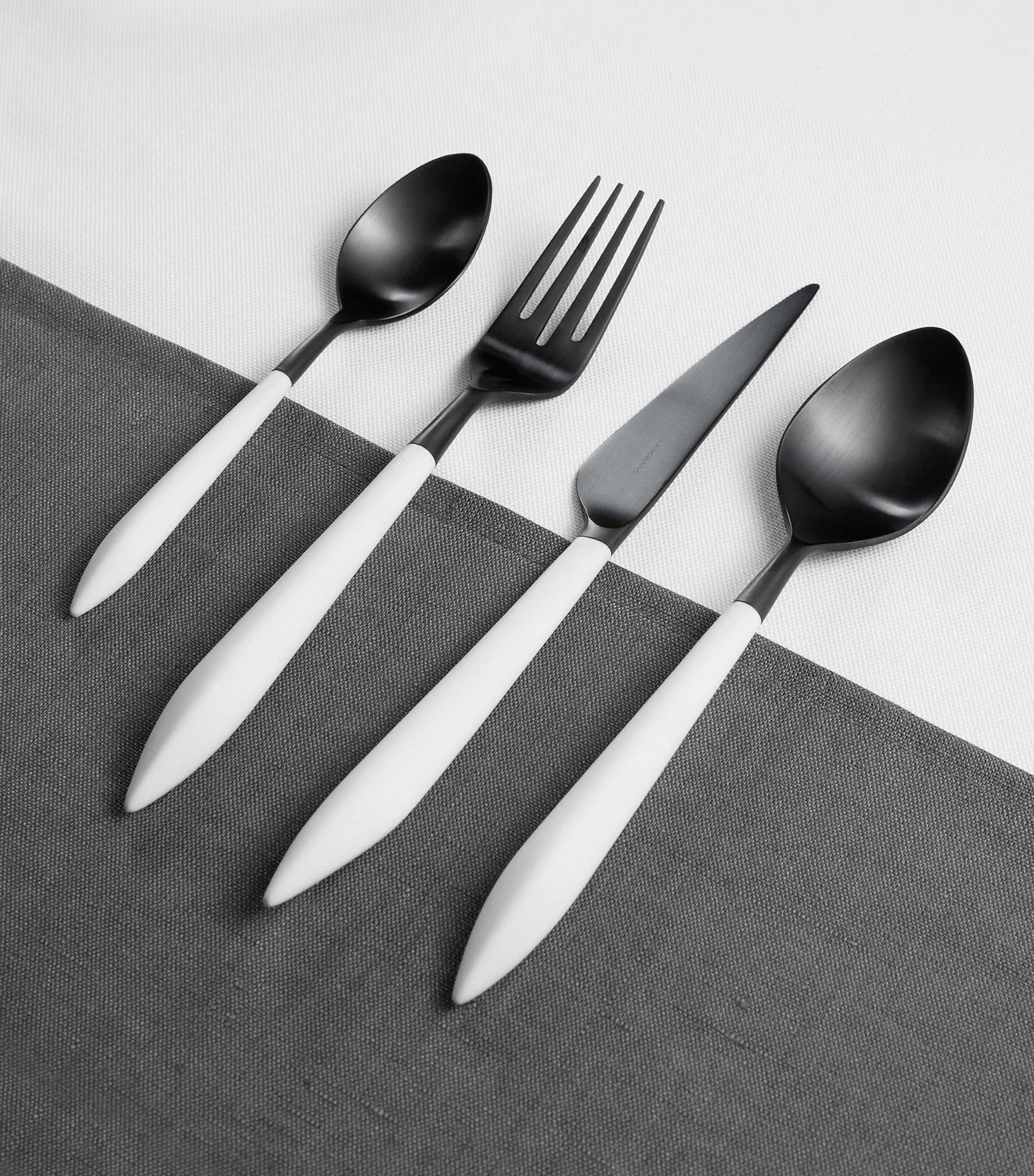 Ares Stainless Steel 24-Piece Cutlery Set WHITE Image 3