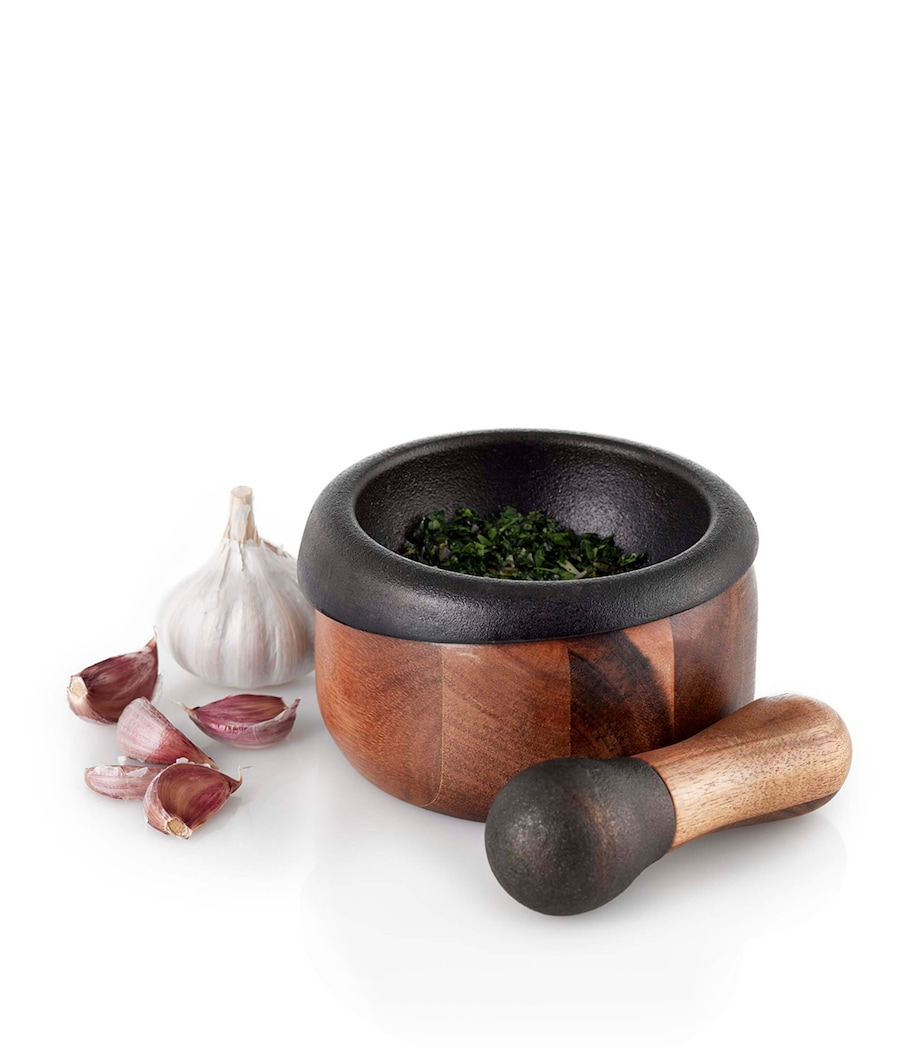 AdHoc Wood Crush Pestle and Mortar Brown Image 2