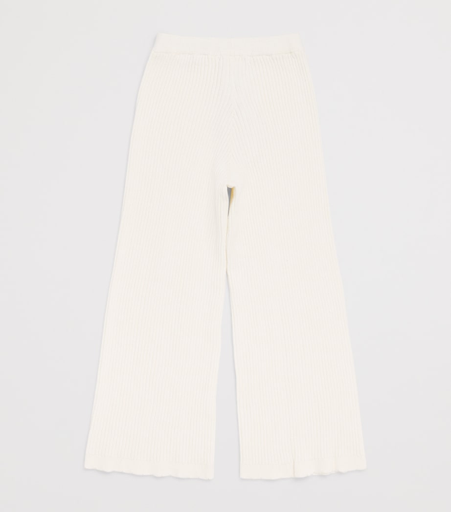 Louise Misha Cotton Knitted Salia Trousers (4-12 Years) Cream Image 2