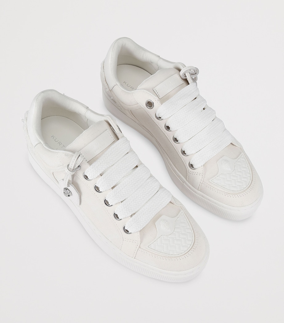 Kurt Geiger London Denim Southbank Tag Sneakers White Image 3