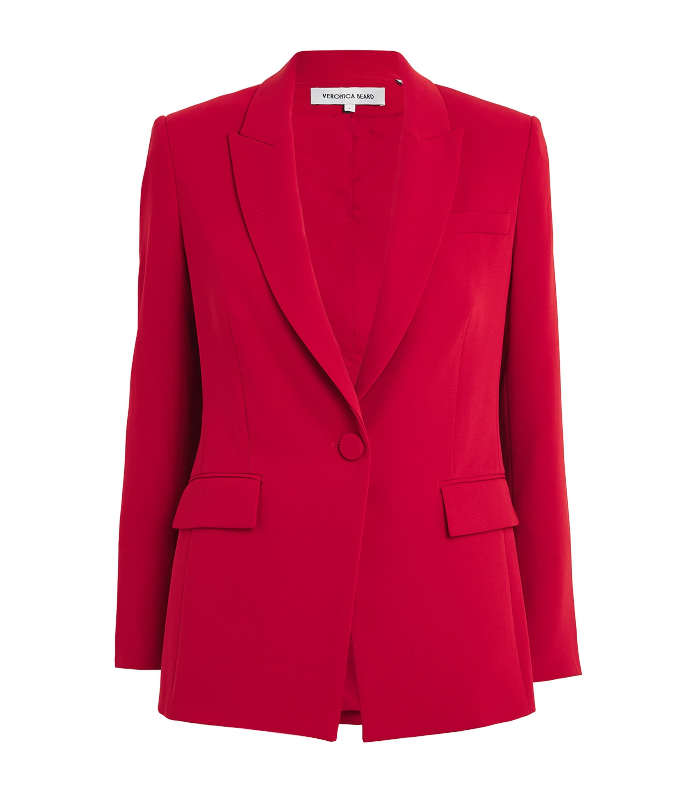 Veronica Beard Long And Lean Dickey Blazer In Red