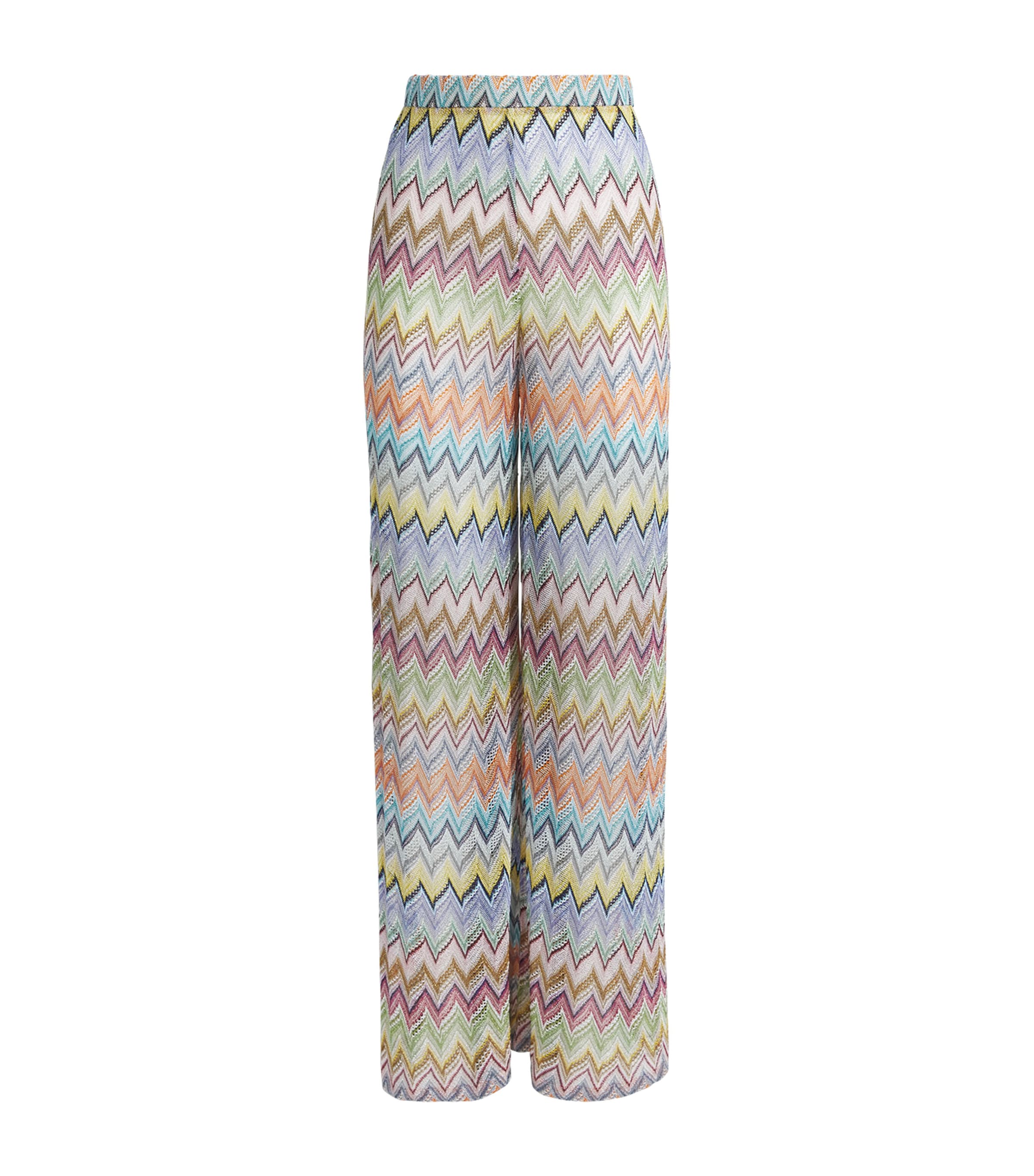 Missoni Womens Zigzag Wide-Leg Trousers Smsor Multicolor Image 1