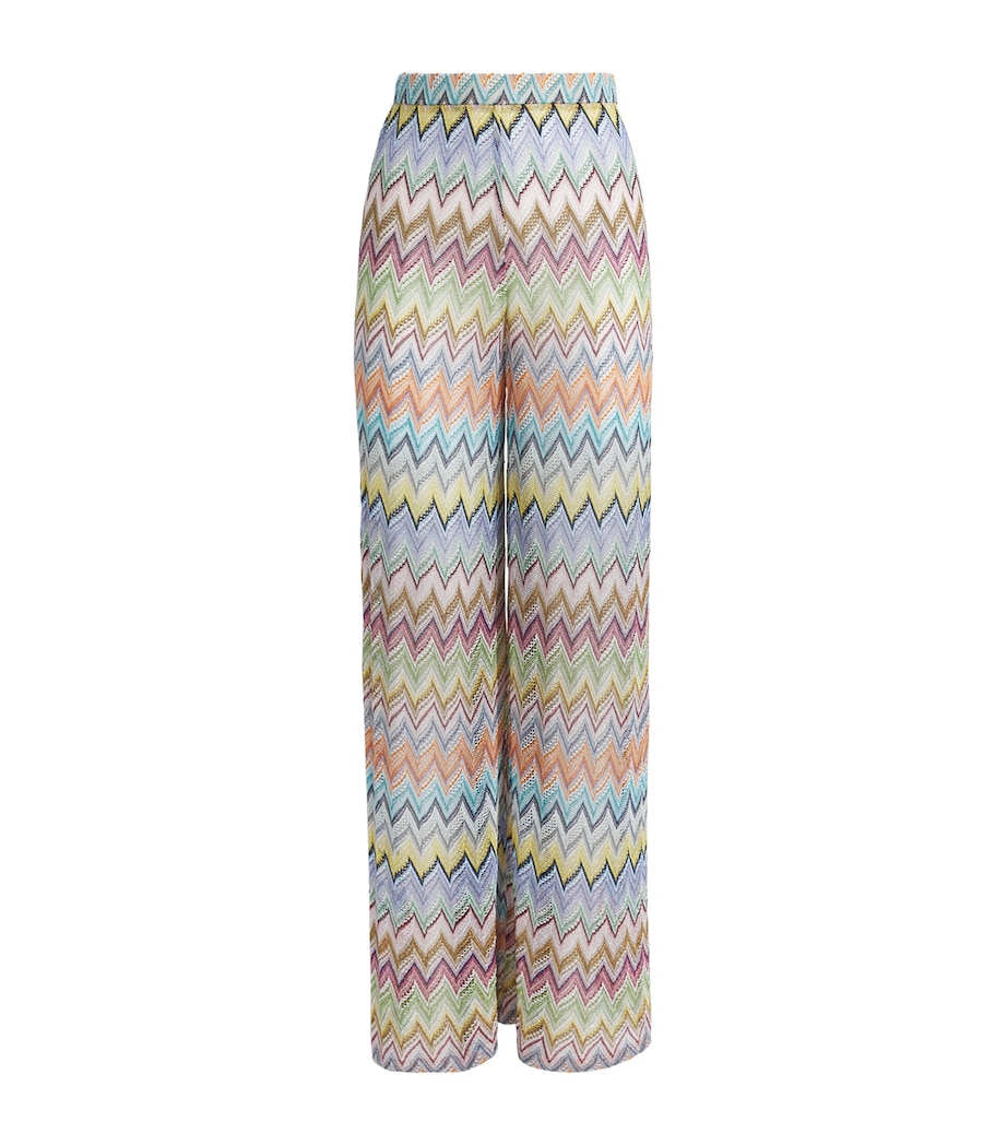 Missoni Womens Zigzag Wide-Leg Trousers Smsor Multicolor Image 1