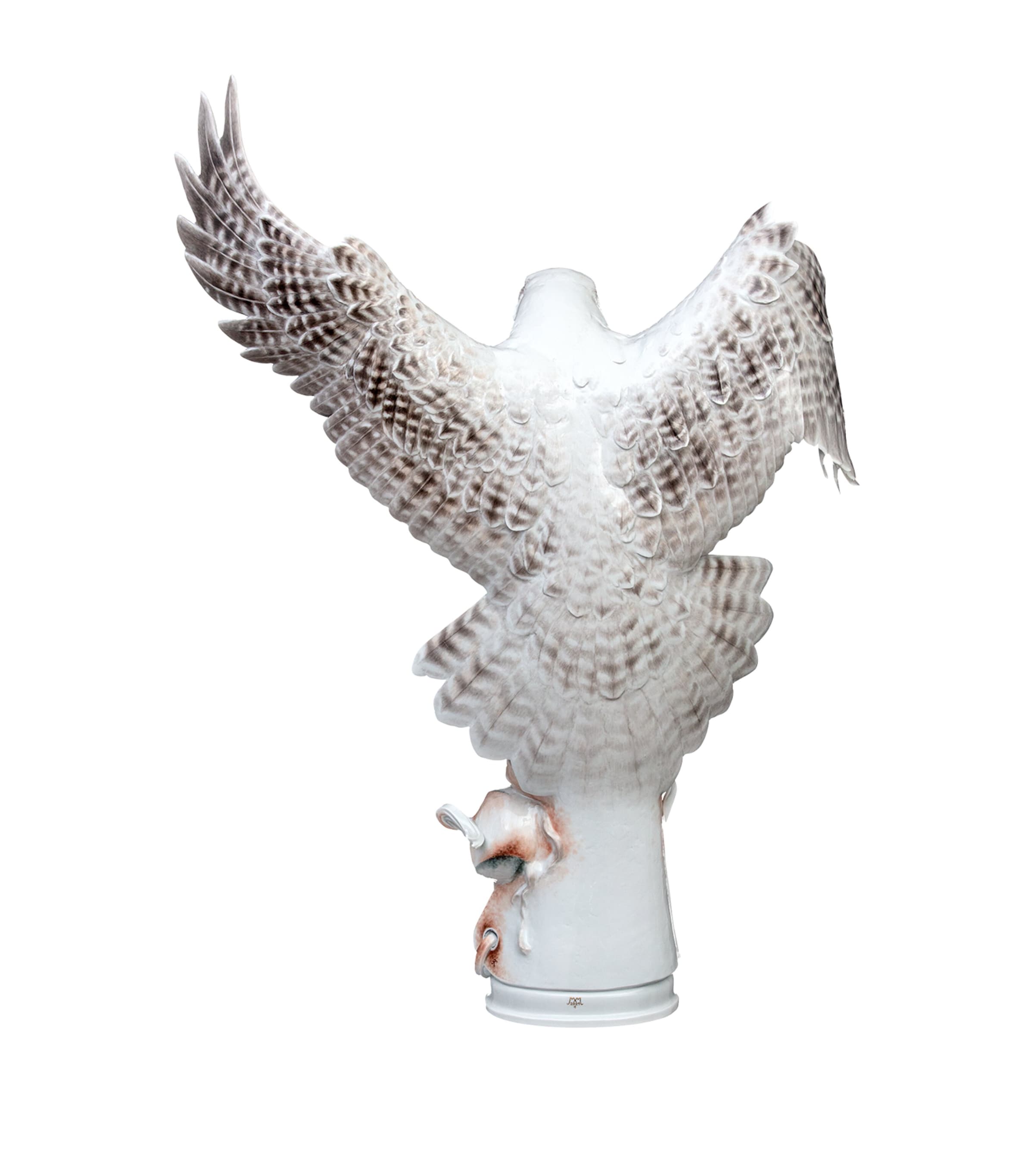 Meissen Gold-Trim Porcelain Falcon (75cm) White Image 2