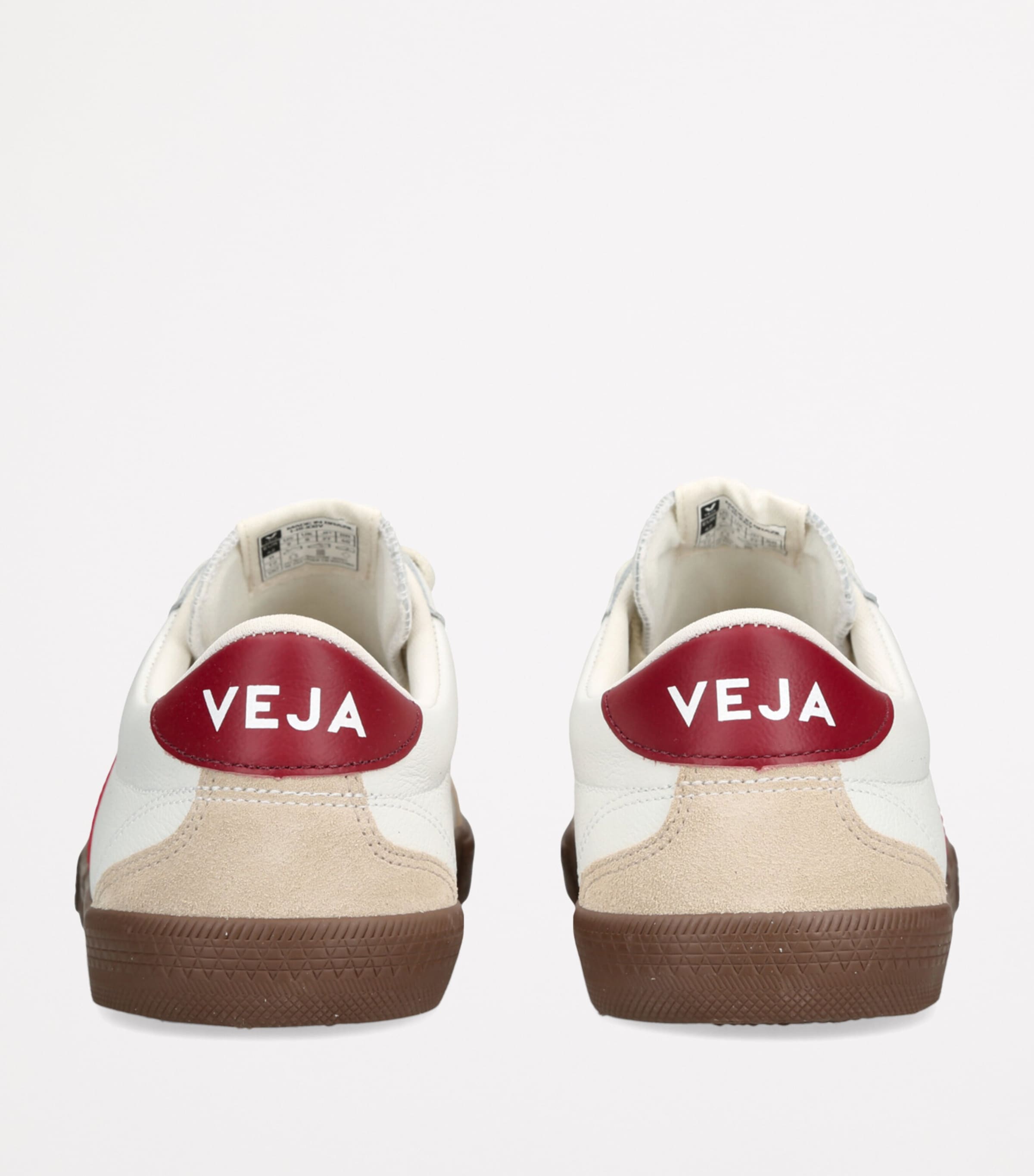 Leather Volley Sneakers WHITE/RED Image 2