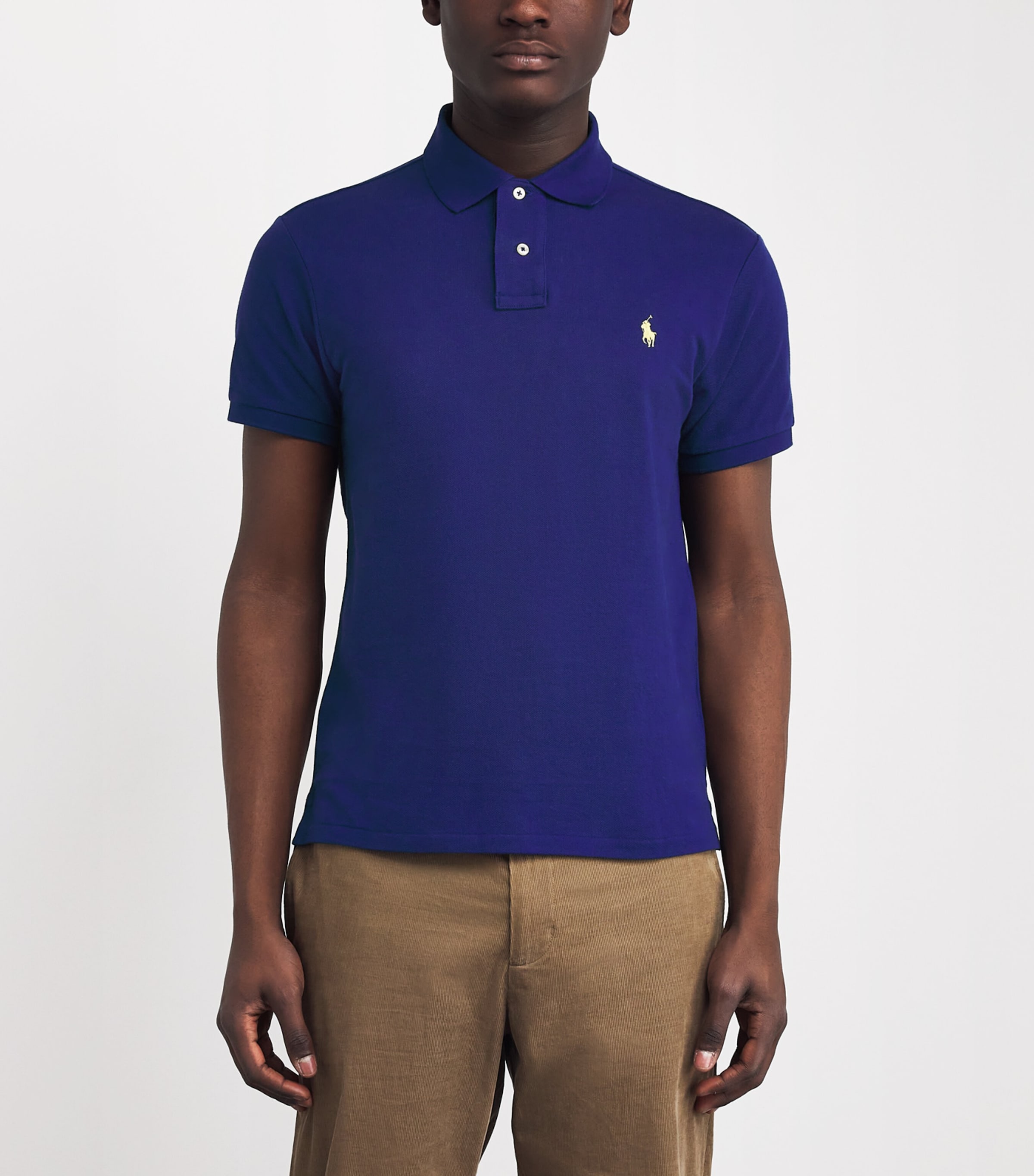 Polo Ralph Lauren Mens Cotton Mesh Slim-Fit Polo Shirt Fall Royal Image 3