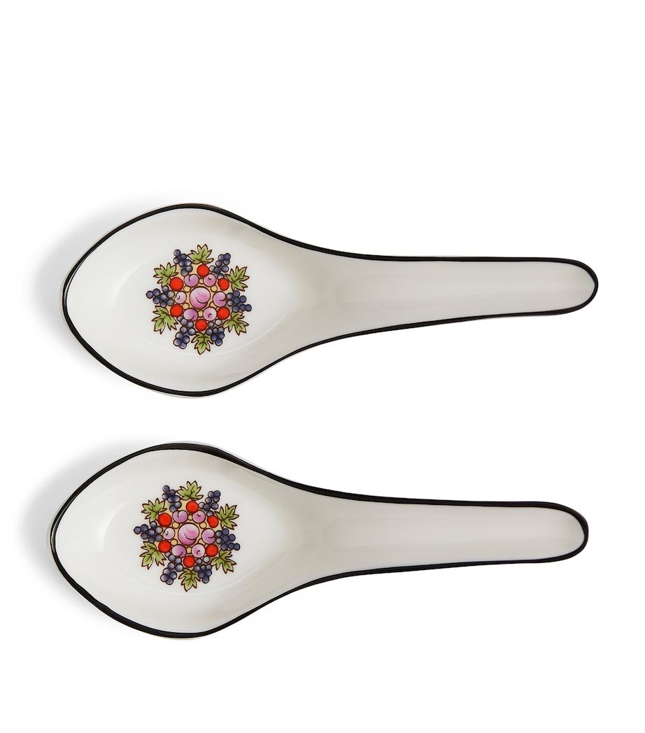 Wedgwood Set of 2 Florentine Turquoise Soup Spoons Blue Image 1