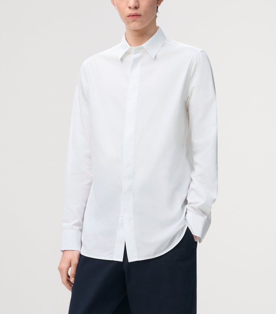 LOEWE Mens Poplin Anagram Shirt White Image 3