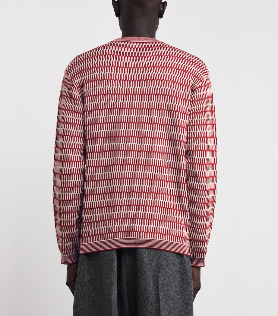 Virgin Wool Jacquard Sweater F5029 Image 4