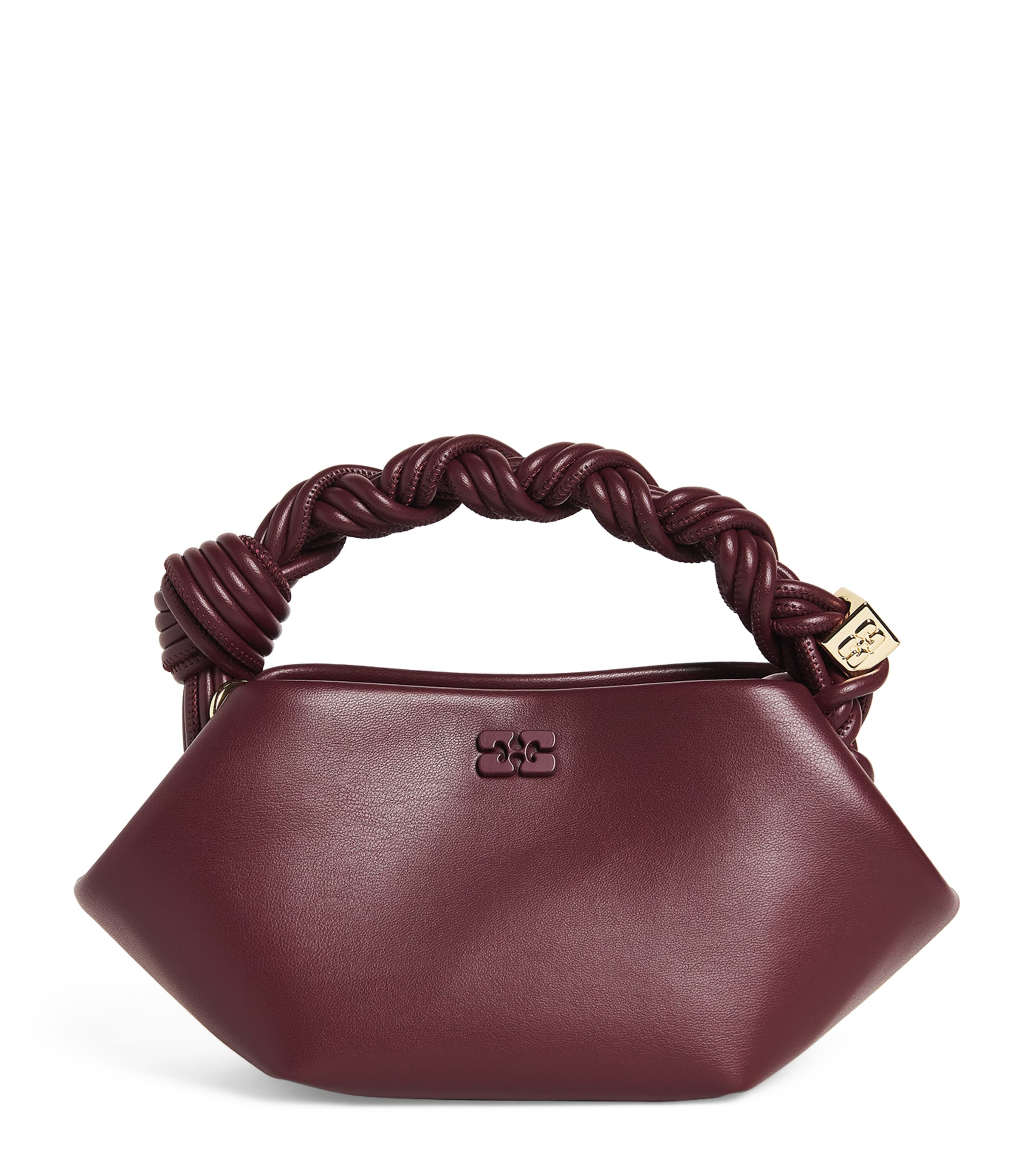 GANNI Mini Bou Top-Handle Bag Burgundy Image 1