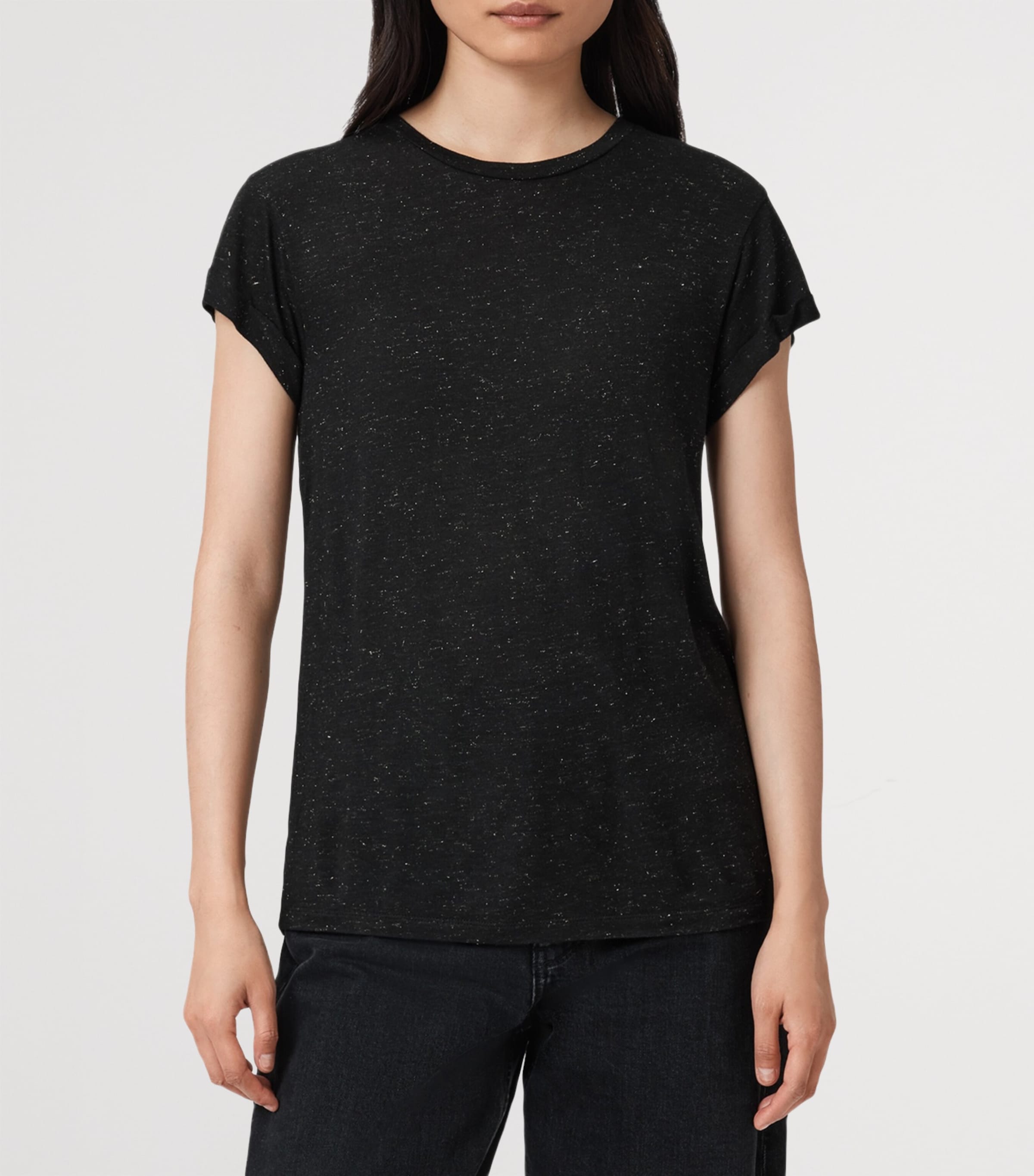 Anna Shimmer T-Shirt BLACK Image 4
