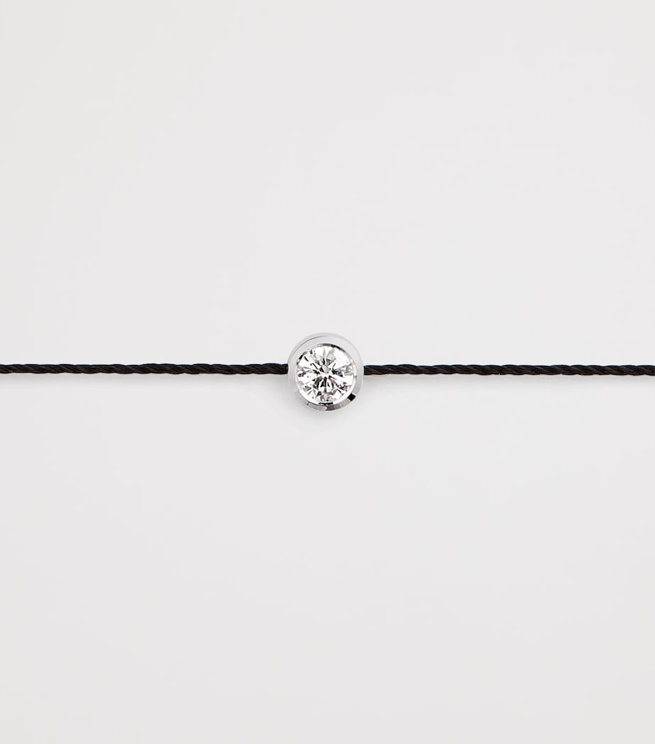 White Gold and Diamond Pure Bracelet BLACK Image 3