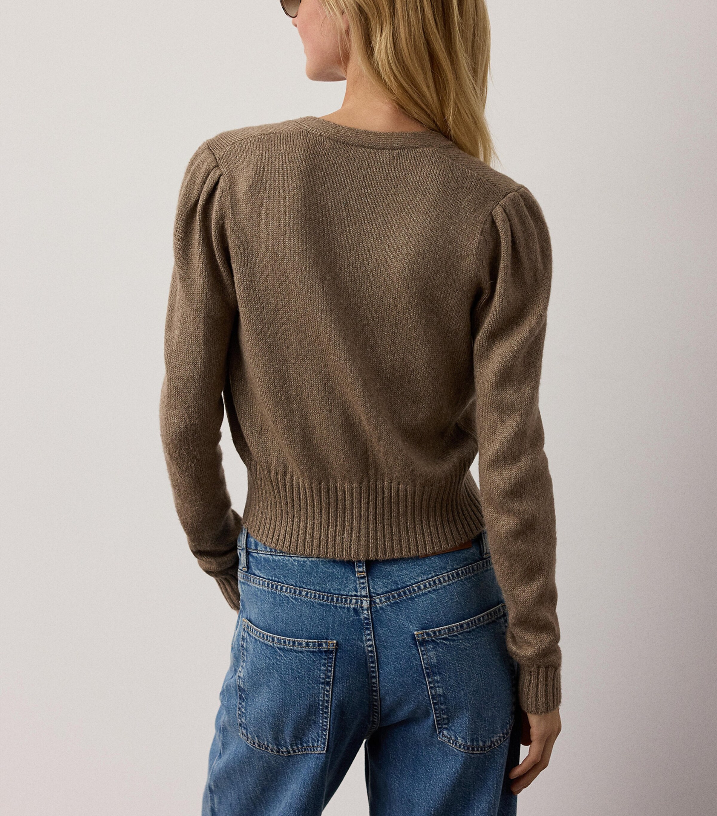 Ralph Lauren Collection Womens Silk Mouliné Cardigan Portobello Melange Image 3