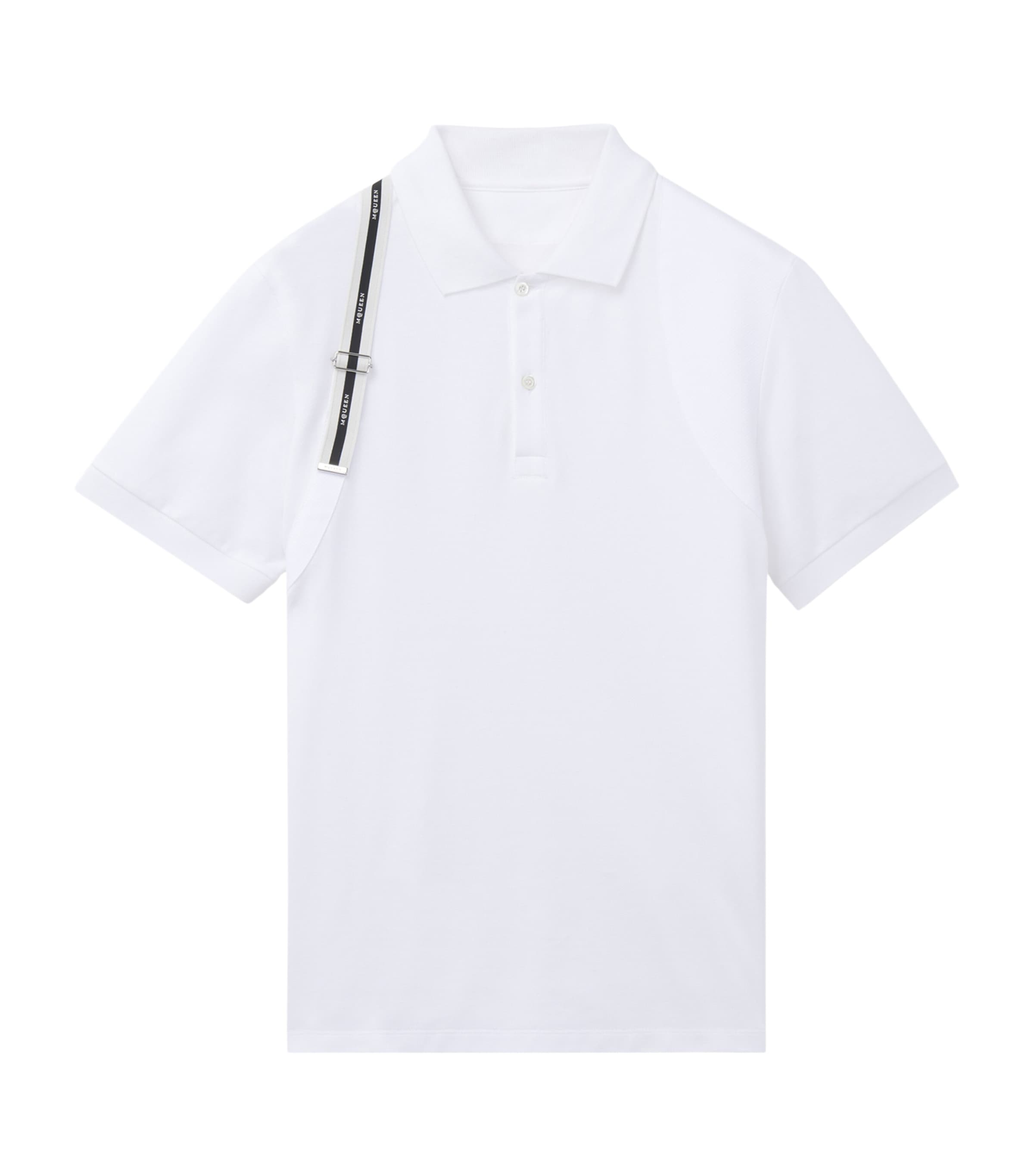 McQueen Mens Cotton Harness Polo Shirt Image 1