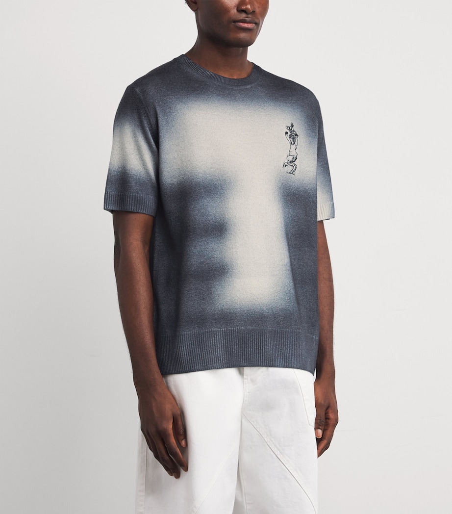 Wool-Cashmere Bizet T-Shirt K410 BLUE/WHITE Image 3