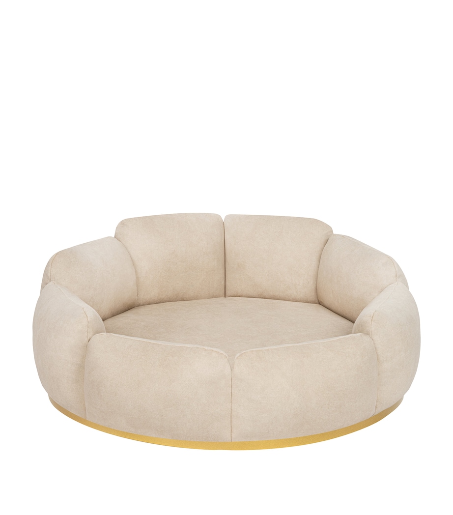 Medium Camelia Dog Sofa BEIGE+GOLD Image 1