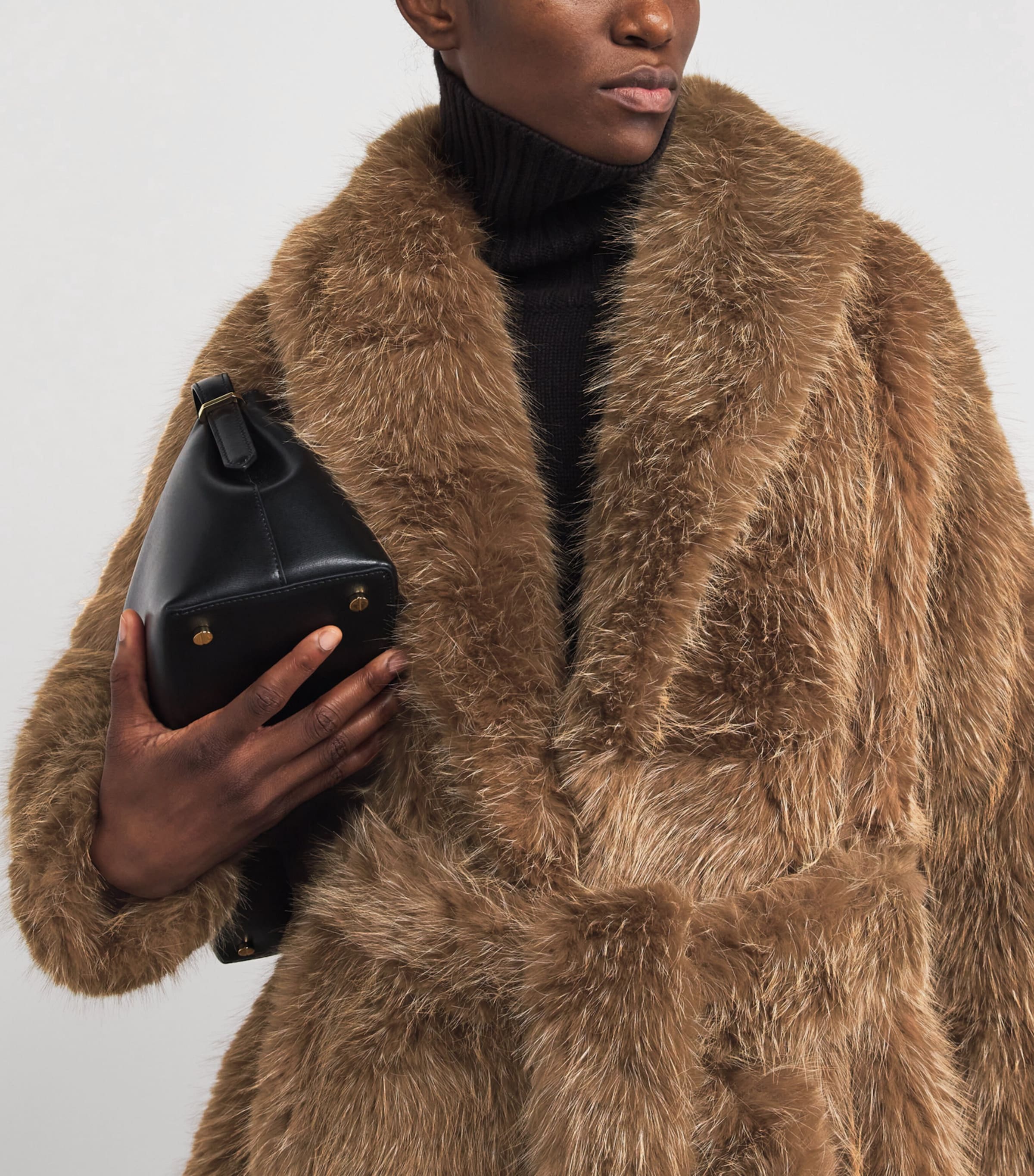 Faux Fur Kacela Coat C1211 OTTER Image 6