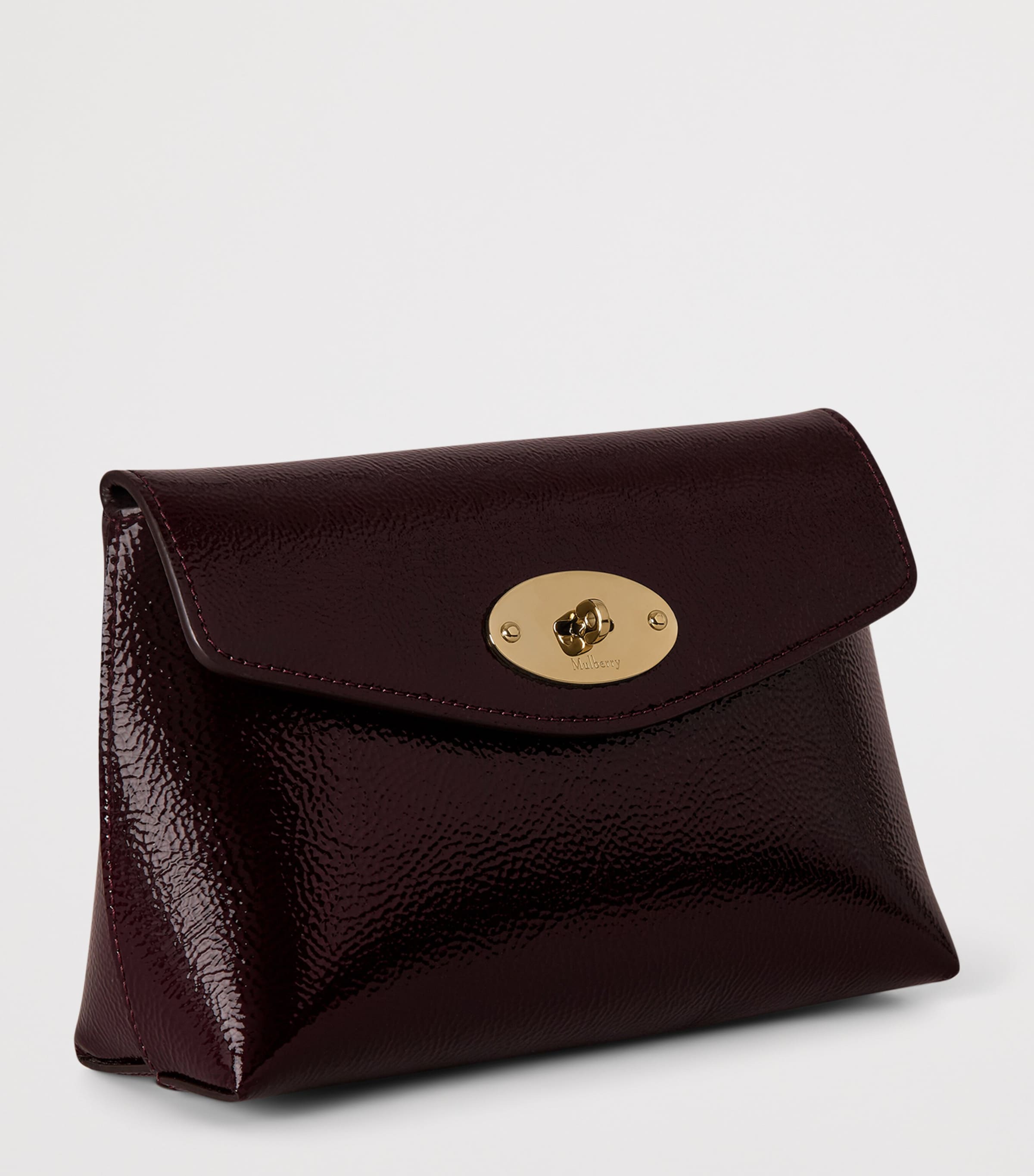 Patent Leather Darley Cosmetic Pouch DEEP AUBERGINE Image 2