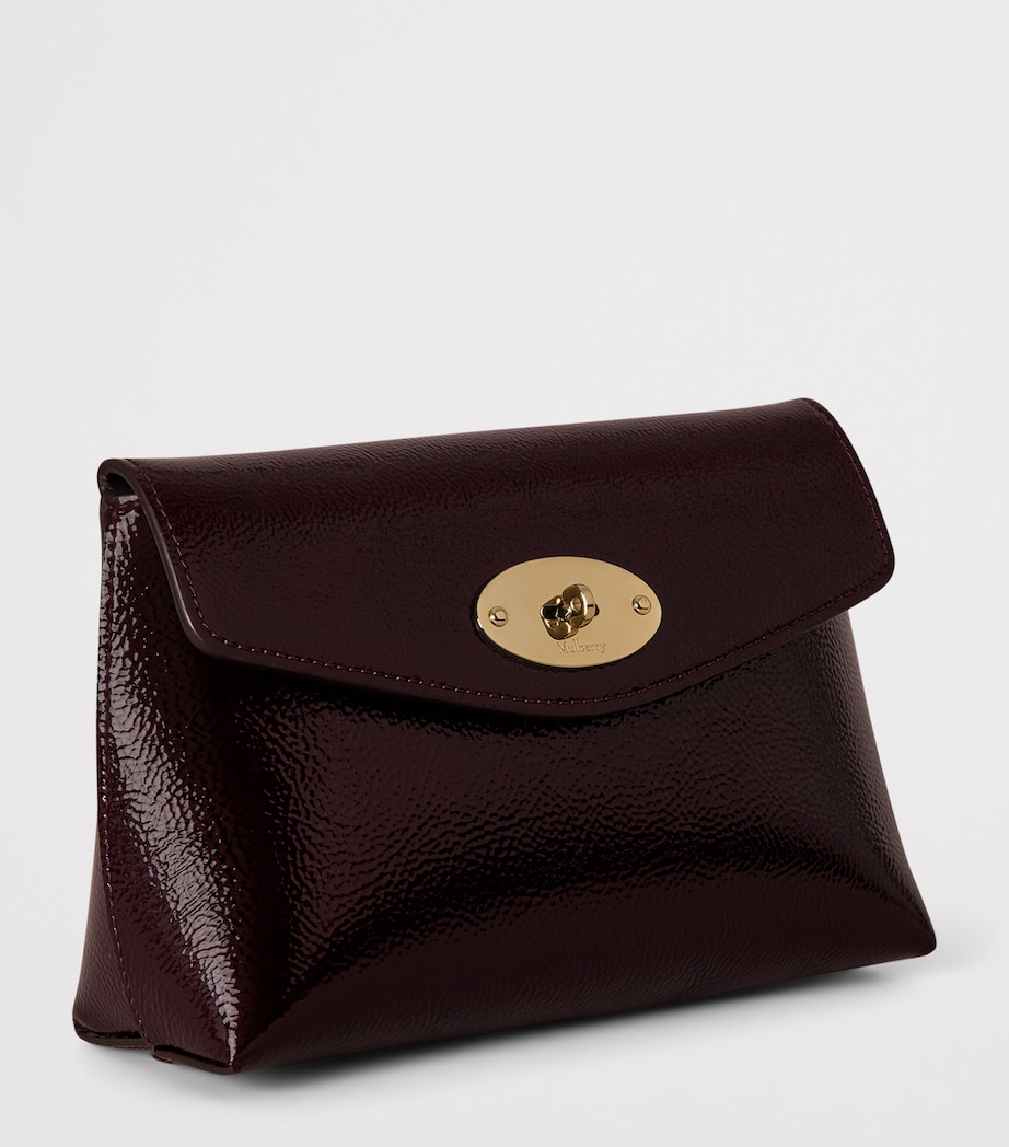 Patent Leather Darley Cosmetic Pouch DEEP AUBERGINE Image 2